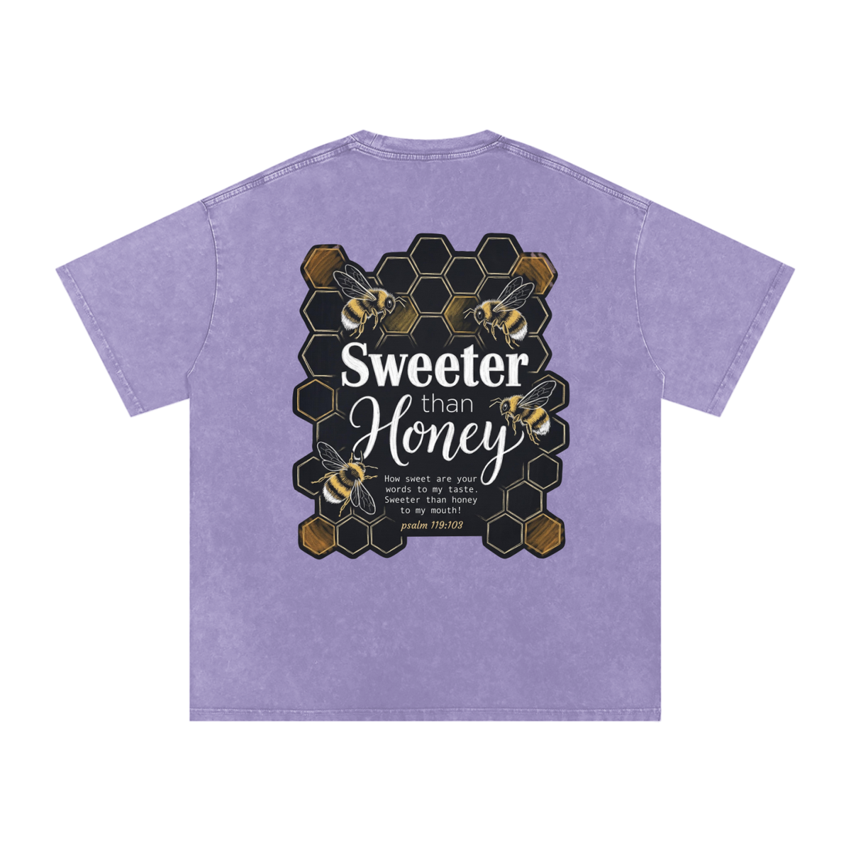 Honey Snow Washed Oversized Cotton T-Shirt
