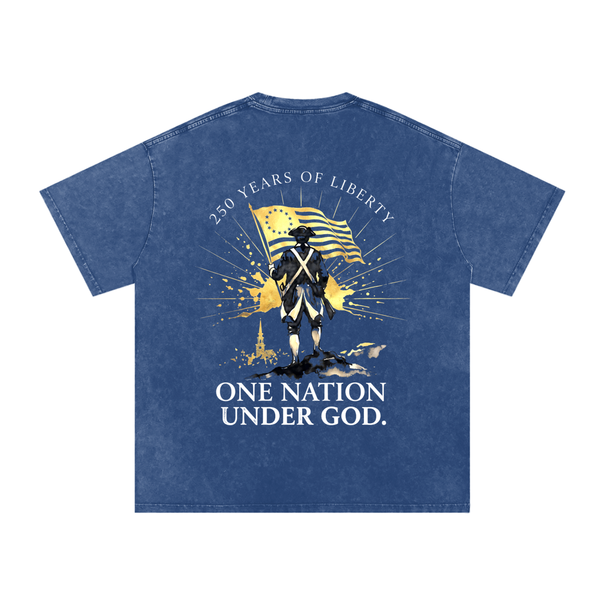 America Snow Washed Oversized Cotton T-Shirt