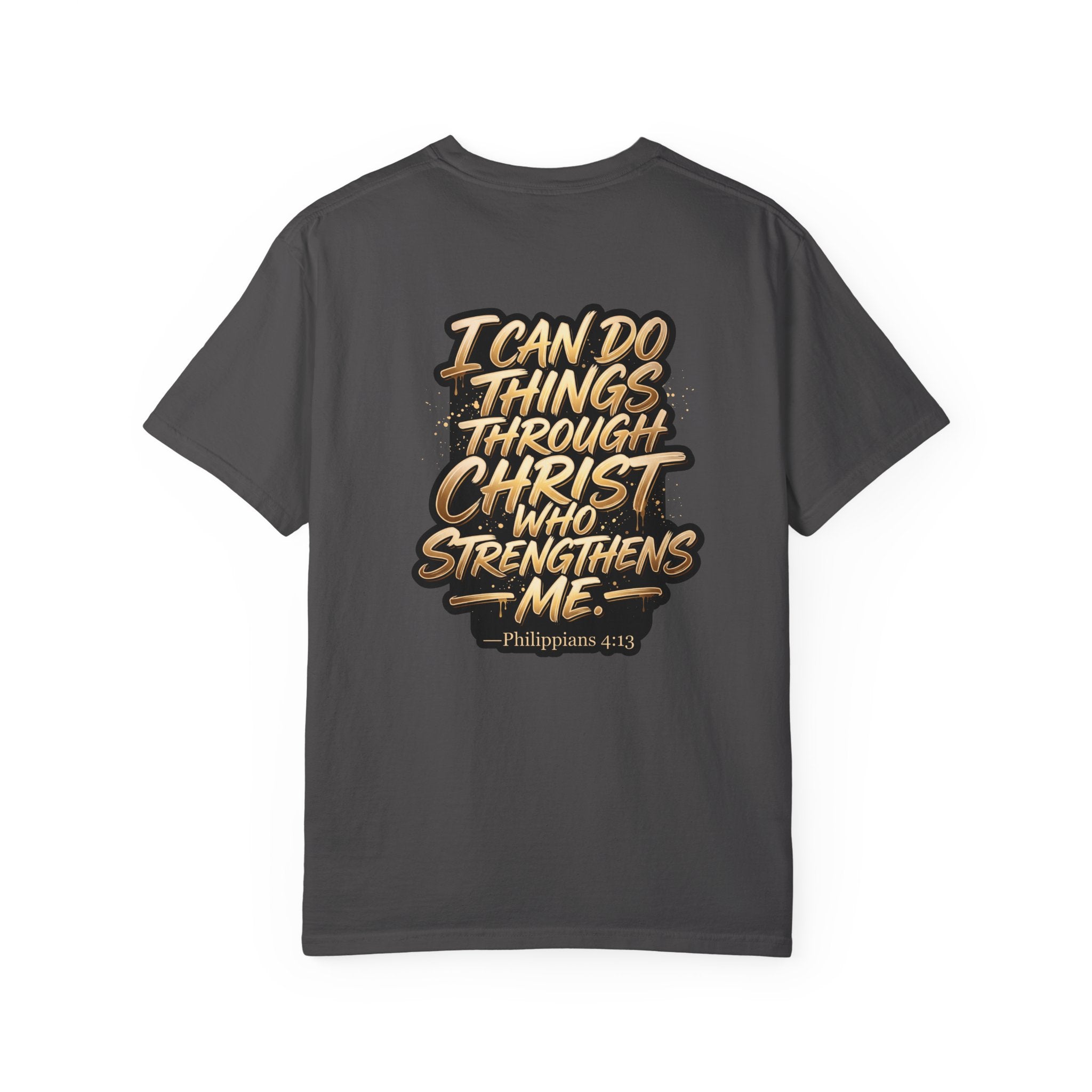 Christian Cross T-Shirt — "I Can Do All Things Through Christ" Scripture Tee