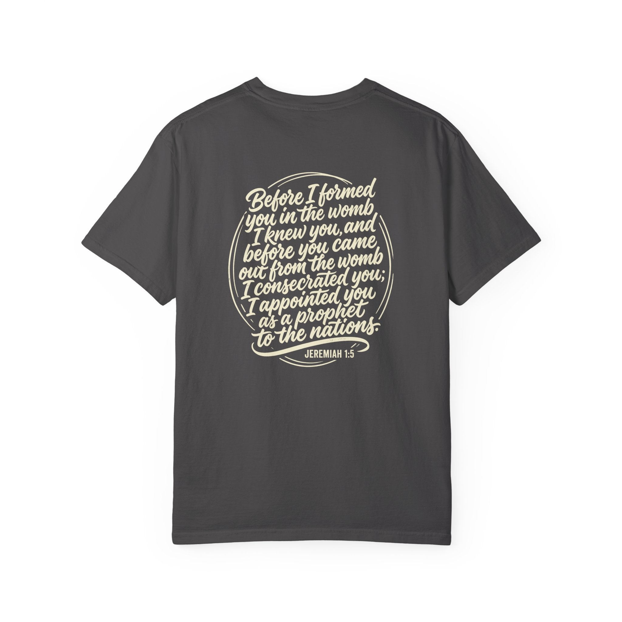 Christian Cross T-Shirt — 'Before I Formed You' Jeremiah 1:5 Scripture Tee