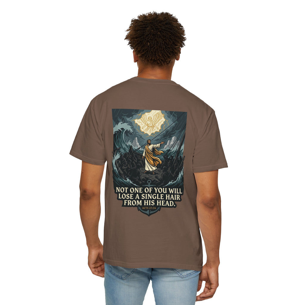 Christian T-Shirt — 'Not One of You Will Lose a Single Hair From His Head' Faith Tee
