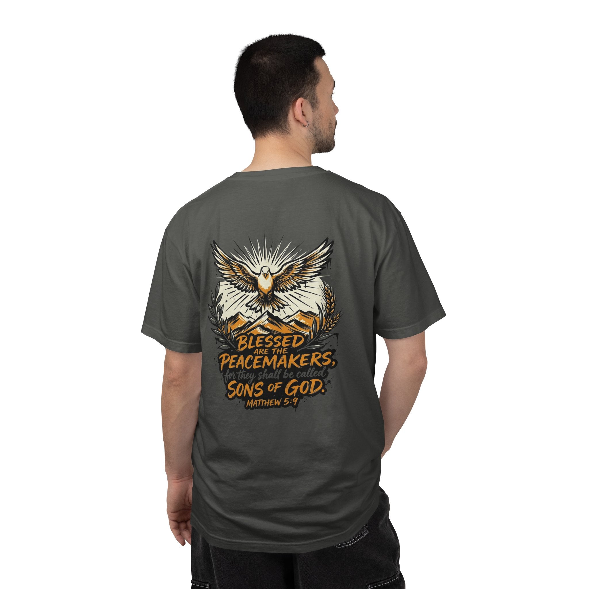 Blessed Peacemakers Dove T-Shirt — Matthew 5:9 Christian Tee