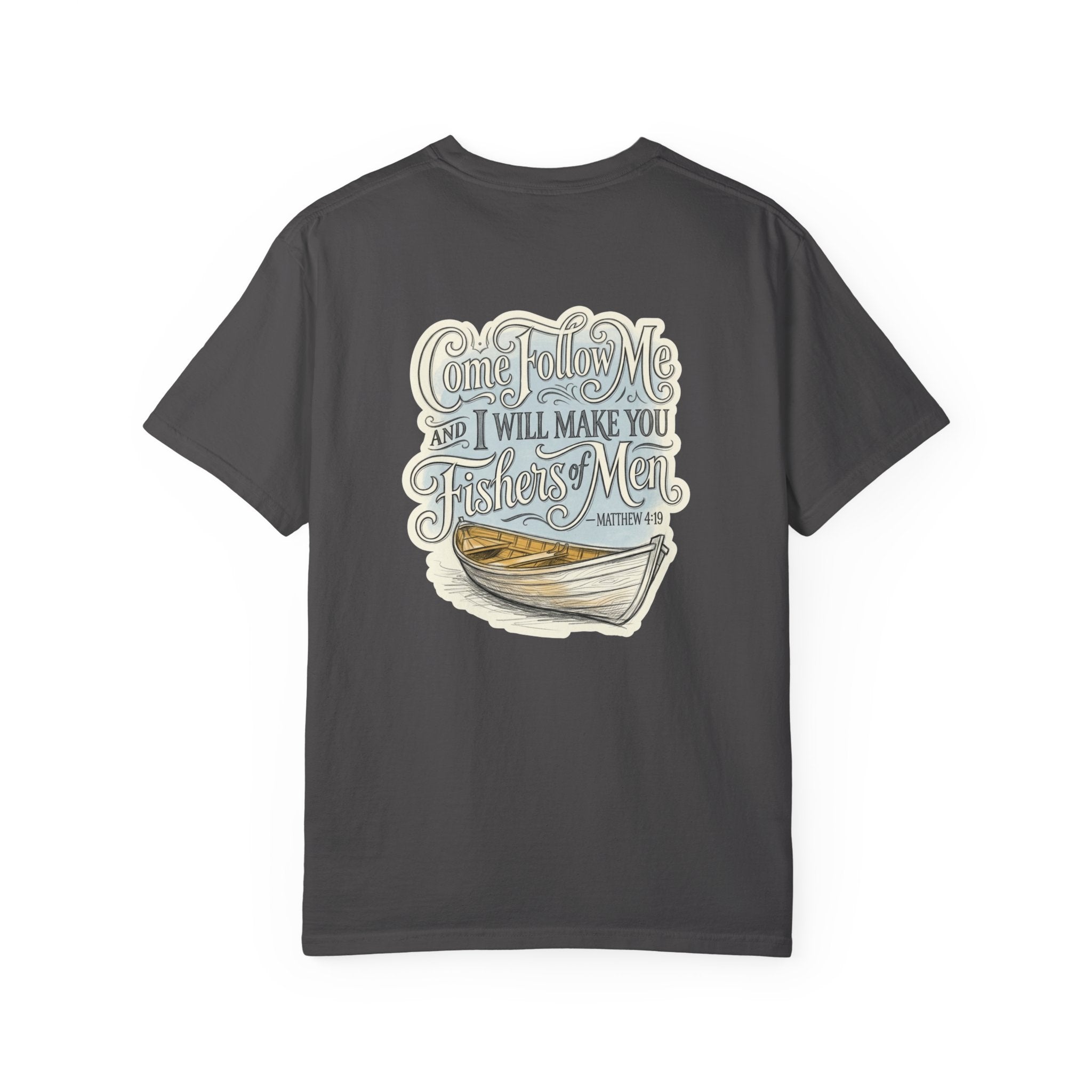 Faith Cross T‑Shirt — “Come Follow Me I Will Make You Fishers of Men” Graphic Tee