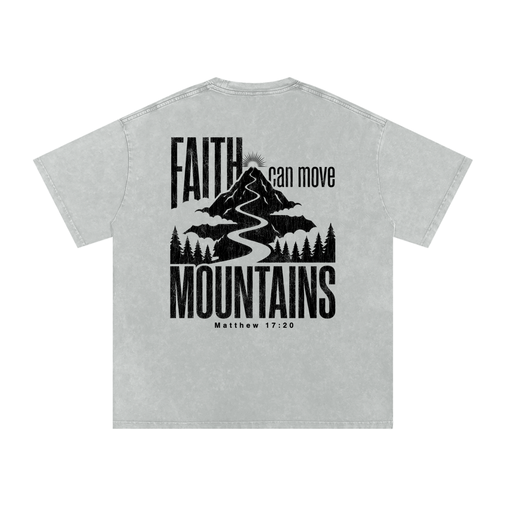 Snow Washed Oversized Cotton T-Shirt