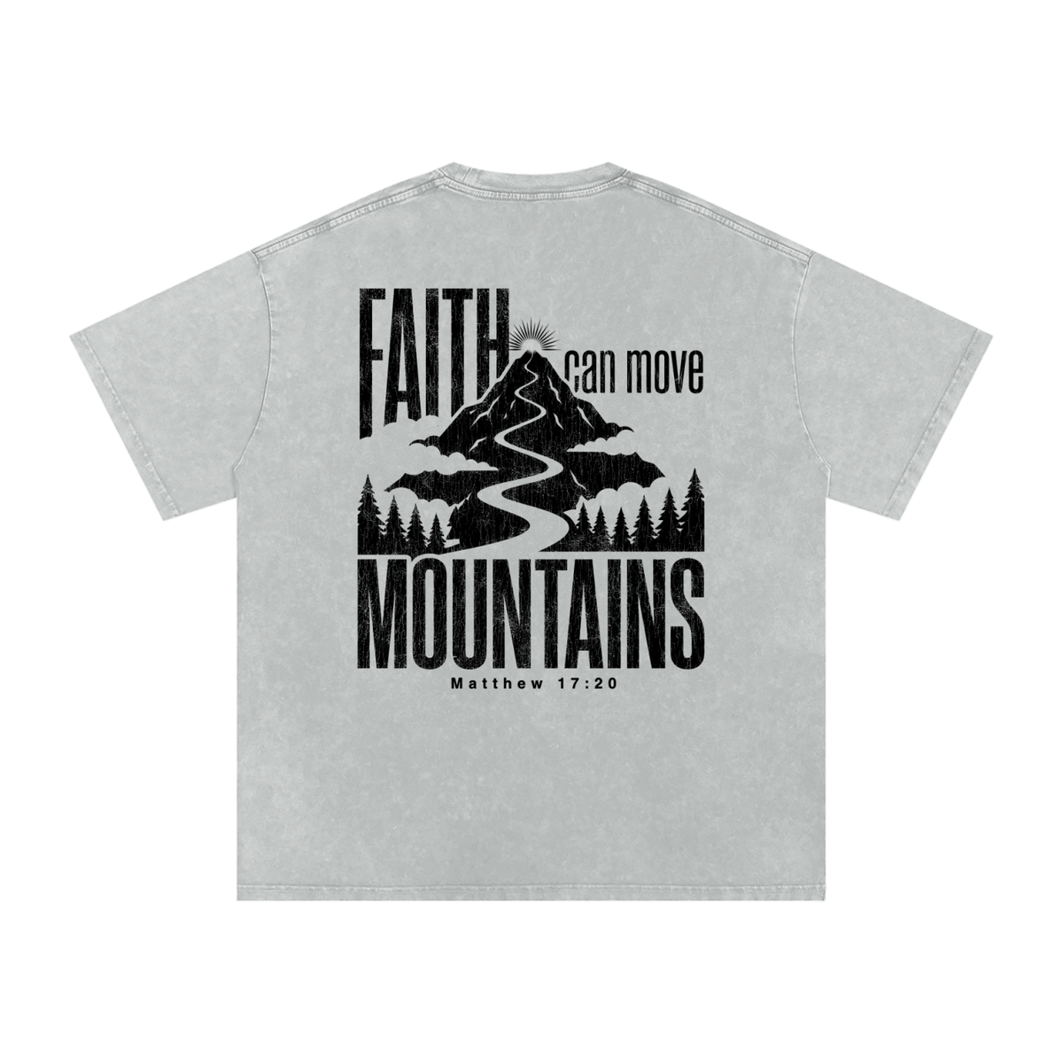 Snow Washed Oversized Cotton T-Shirt