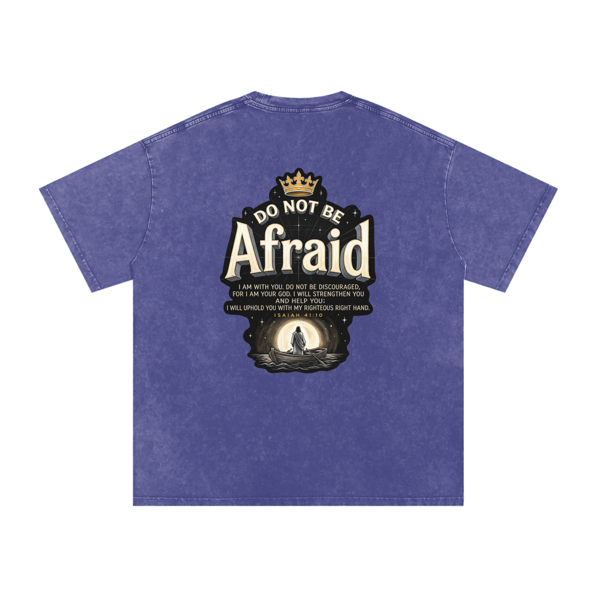 Afraid Snow Washed Oversized Cotton T-Shirt