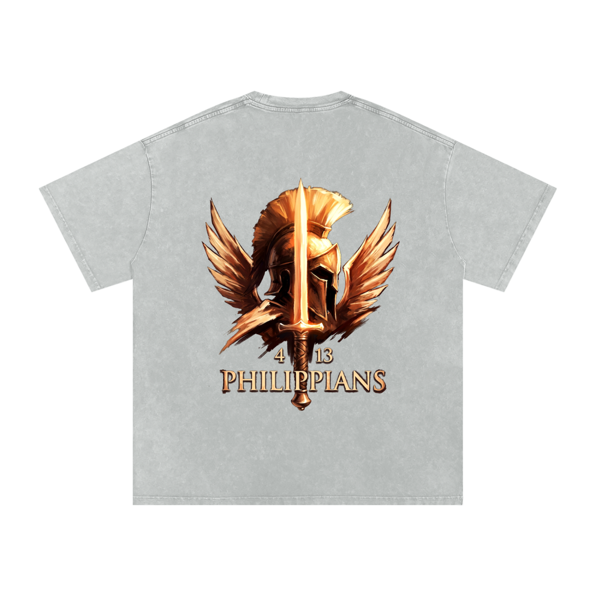 Philippians Snow Washed Oversized Cotton T-Shirt