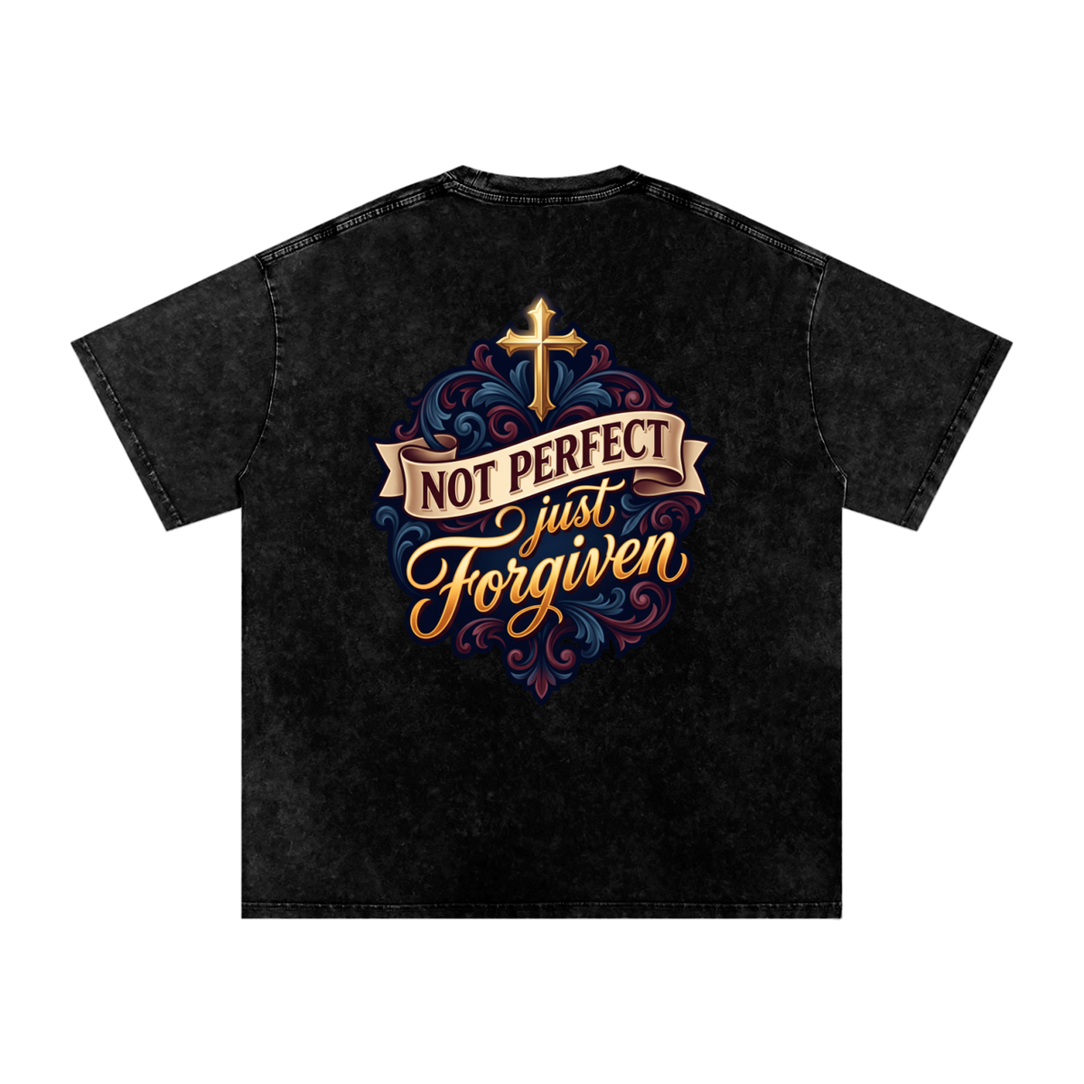 Forgiven Snow Washed Oversized Cotton T-Shirt