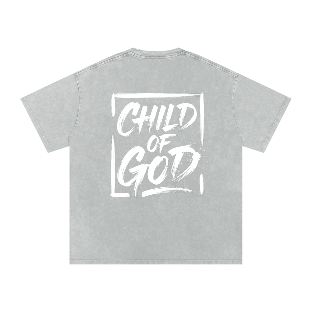 Child of God Snow Washed Oversized Cotton T-Shirt