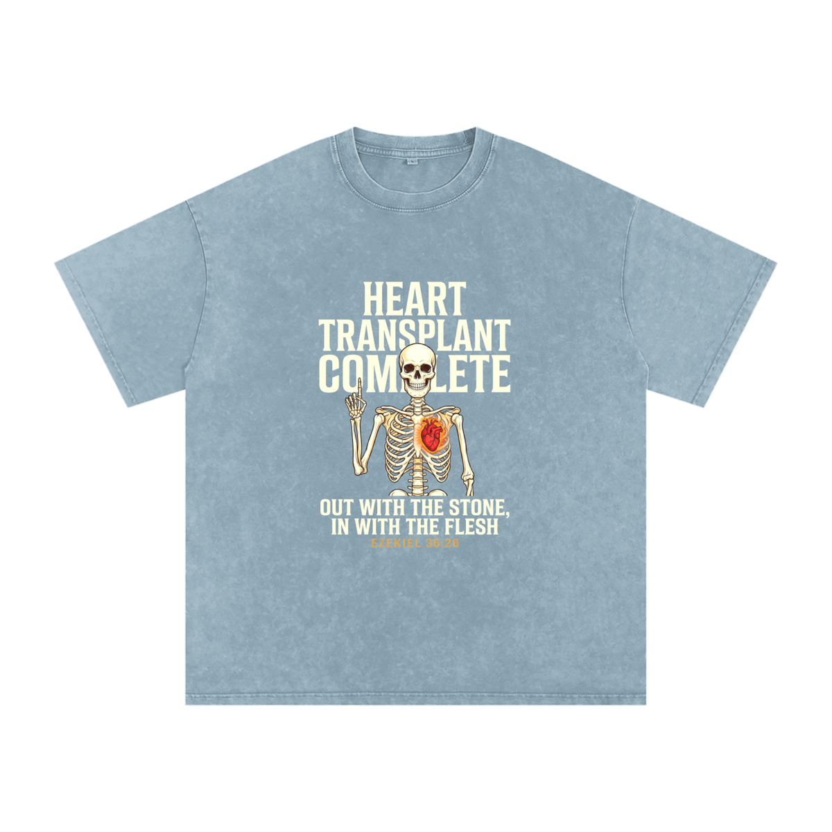 Flesh Snow Washed Oversized Cotton T-Shirt