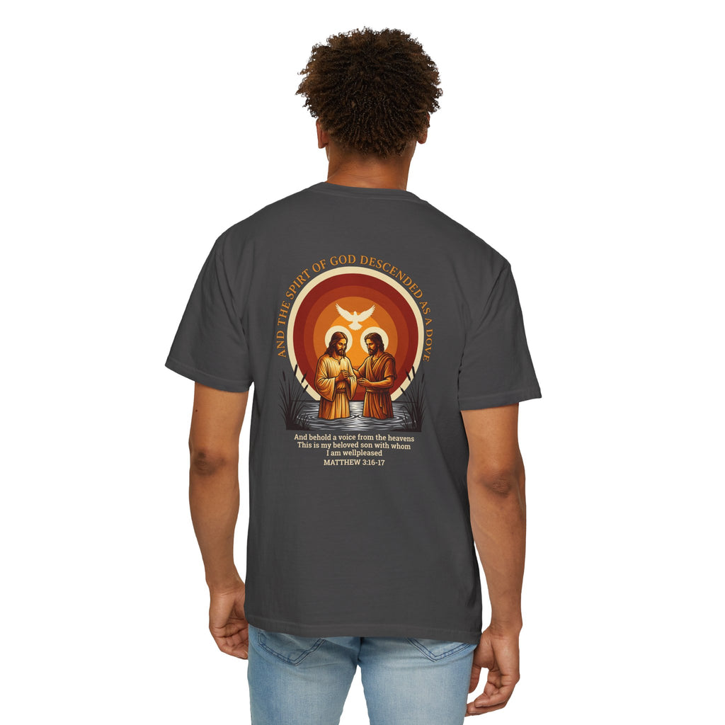 Christian Trinity T-Shirt — Matthew 28:19 Illustrated Back Design