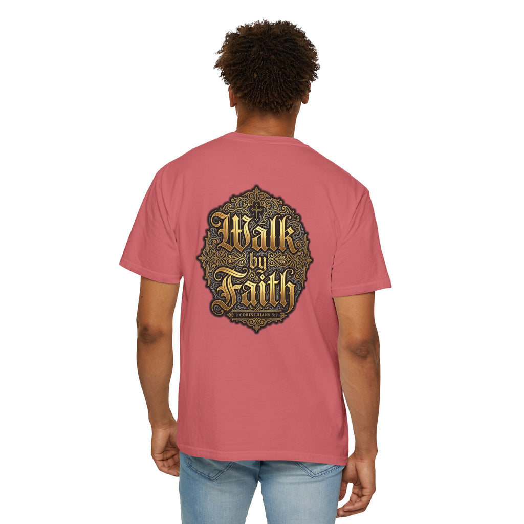 Walk By Faith Vintage Garment-Dyed Cotton T-Shirt