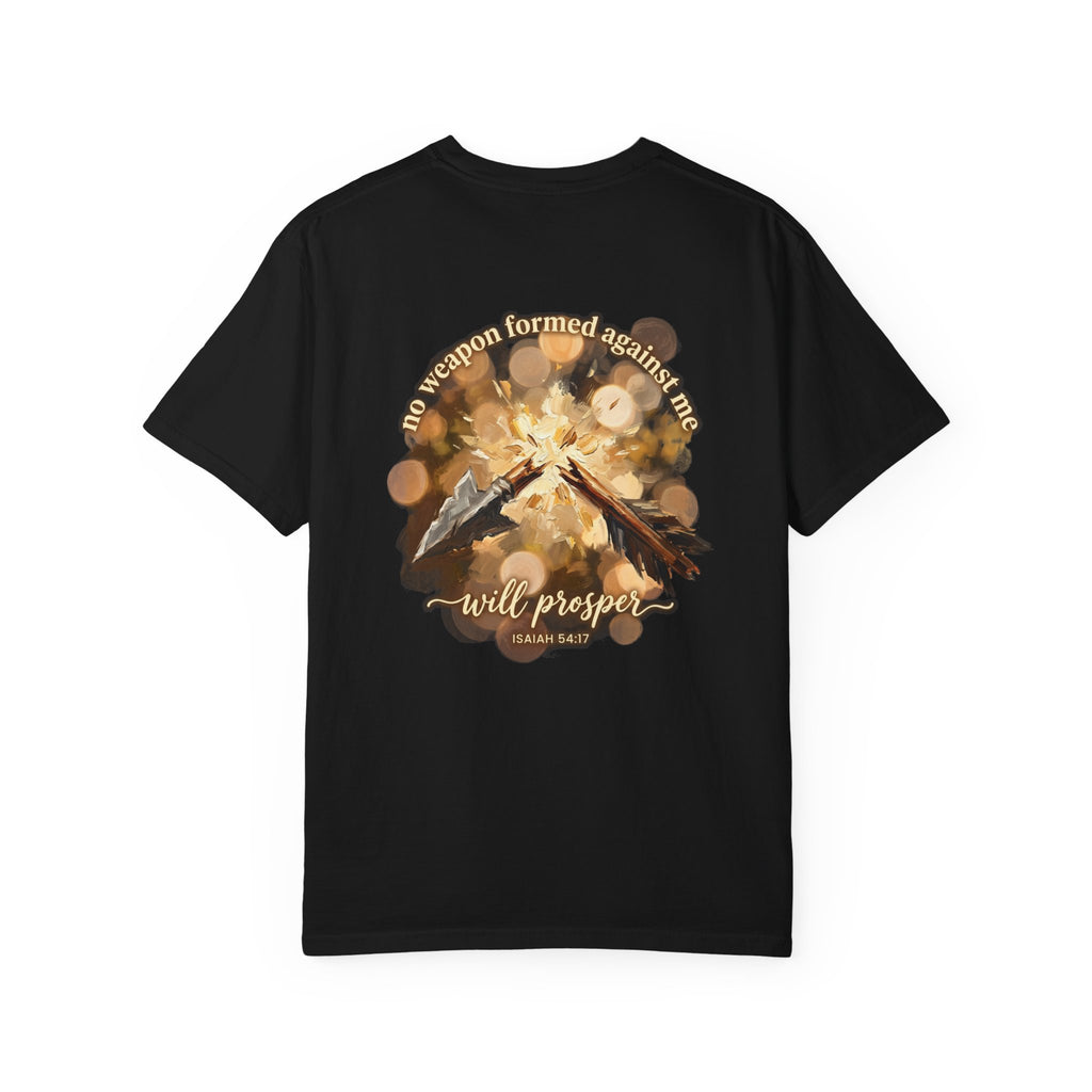 No weapon will prosper T-shirt | Christian Cross Tee