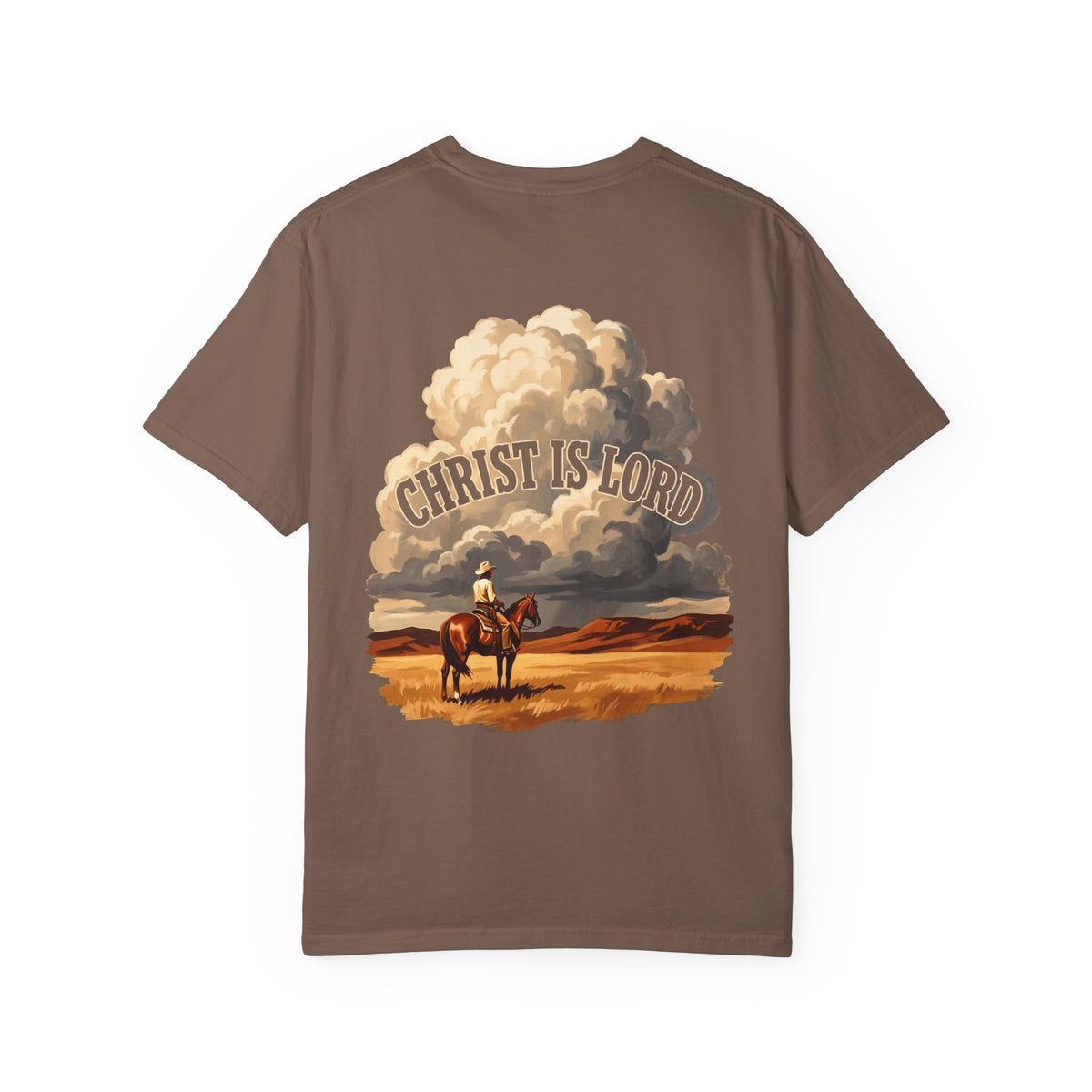 Christian Cowboy T-Shirt — “Christ Is Lord” Graphic Tee