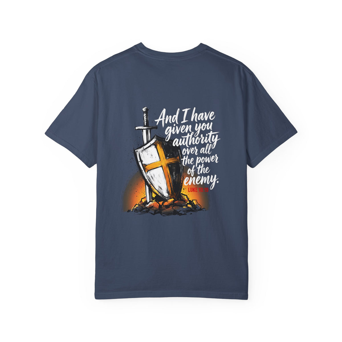 Christian Cross T-Shirt — 'I Have Given You Authority' Graphic Tee