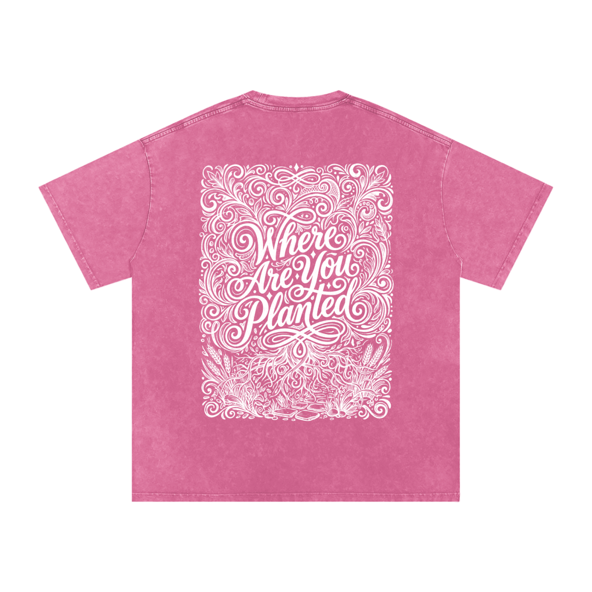 Where are you planted Snow Washed Oversized Cotton T-Shirt