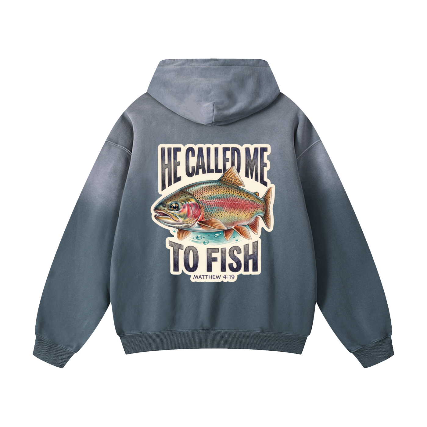 Called to Fish - Heavyweight Sunfade Oversized Hoodie -