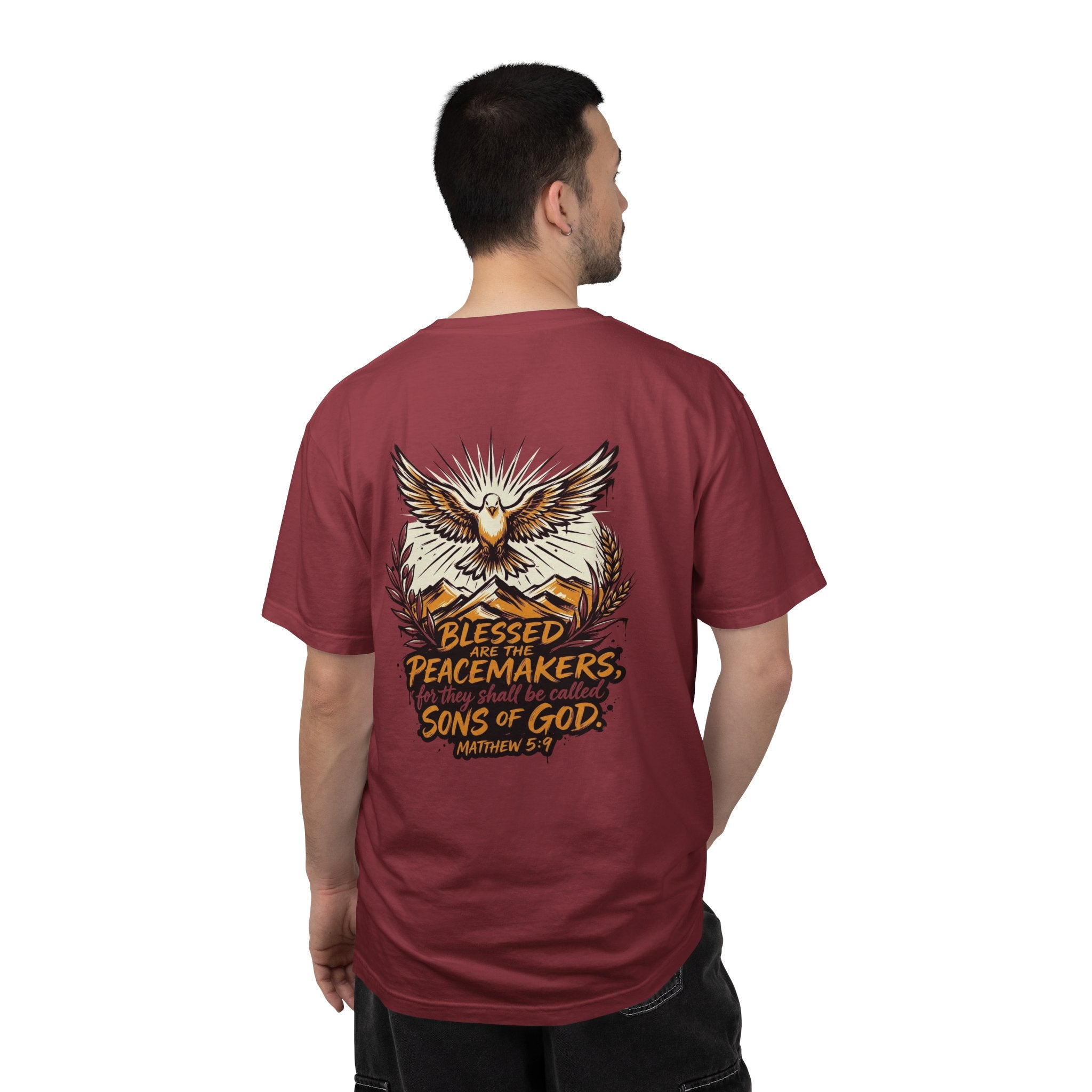 Blessed Peacemakers Dove T-Shirt — Matthew 5:9 Christian Tee