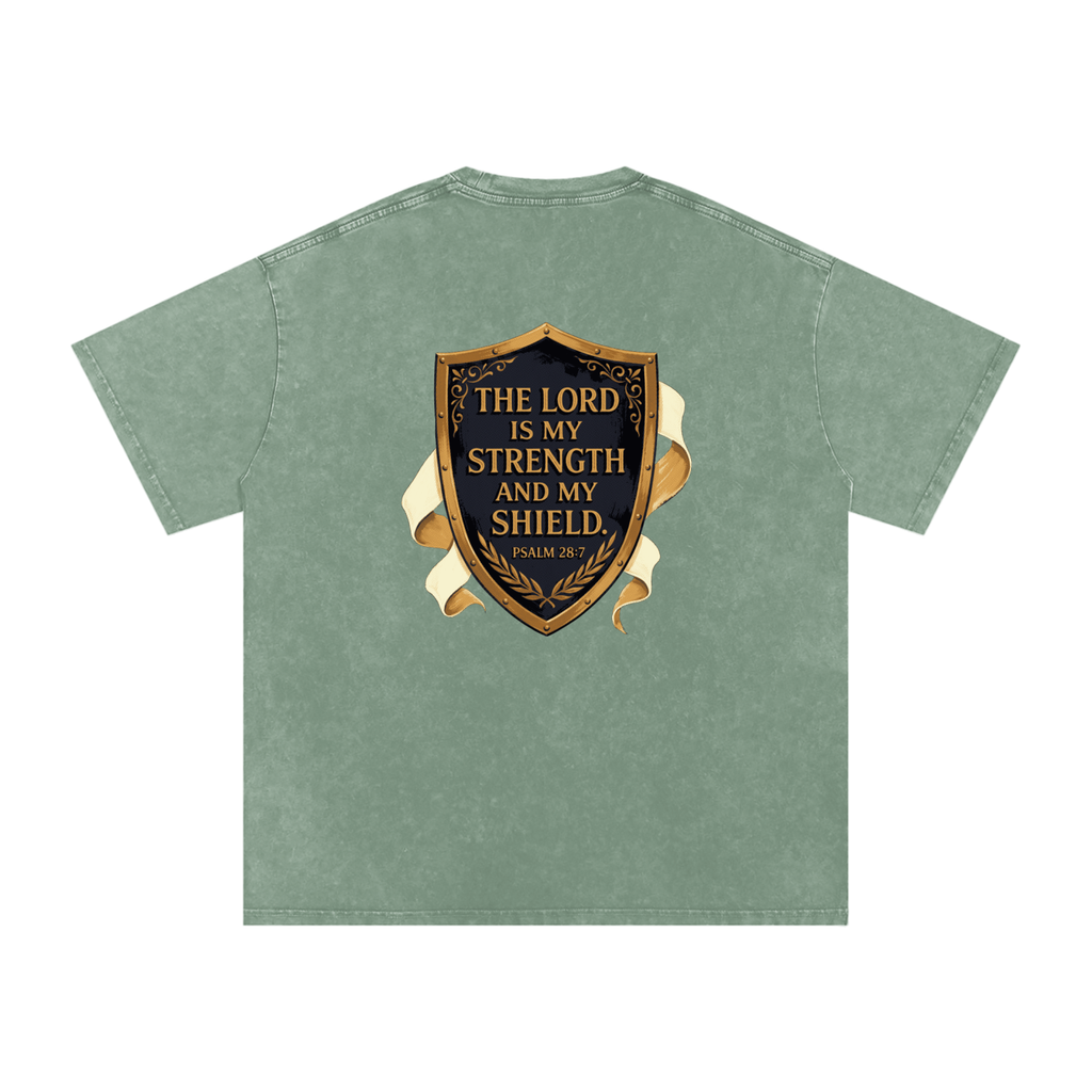 Shield Snow Washed Oversized Cotton T-Shirt