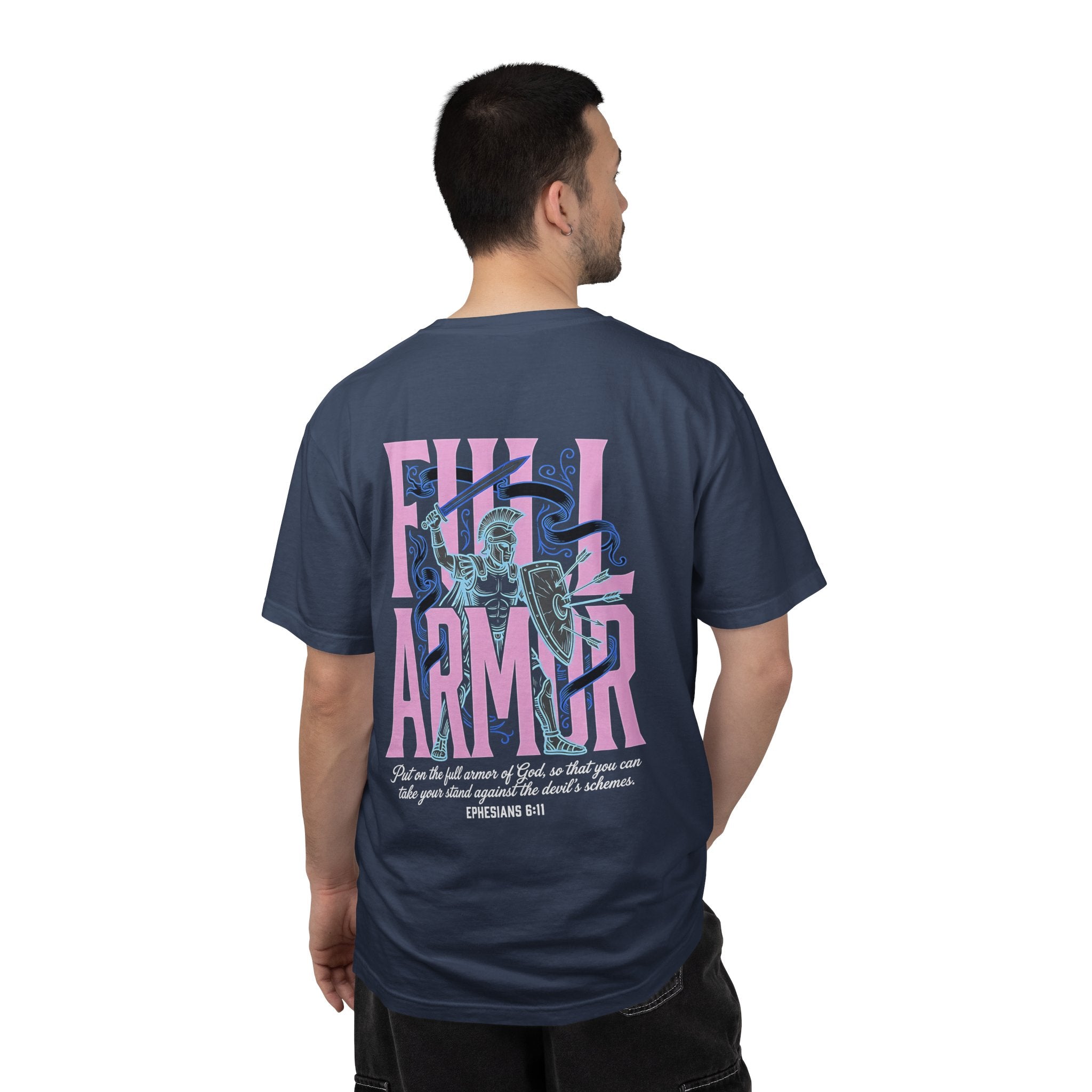 Full Armor T-Shirt — Christian Cross Graphic Tee (Ephesians 6:11)