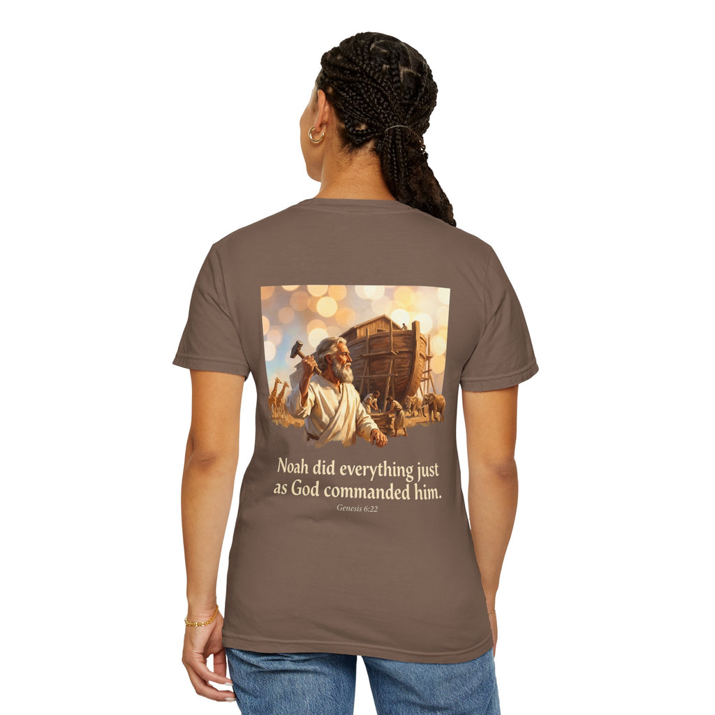 Noah's Ark Faith T-Shirt — "Noah did everything just as God commanded him."