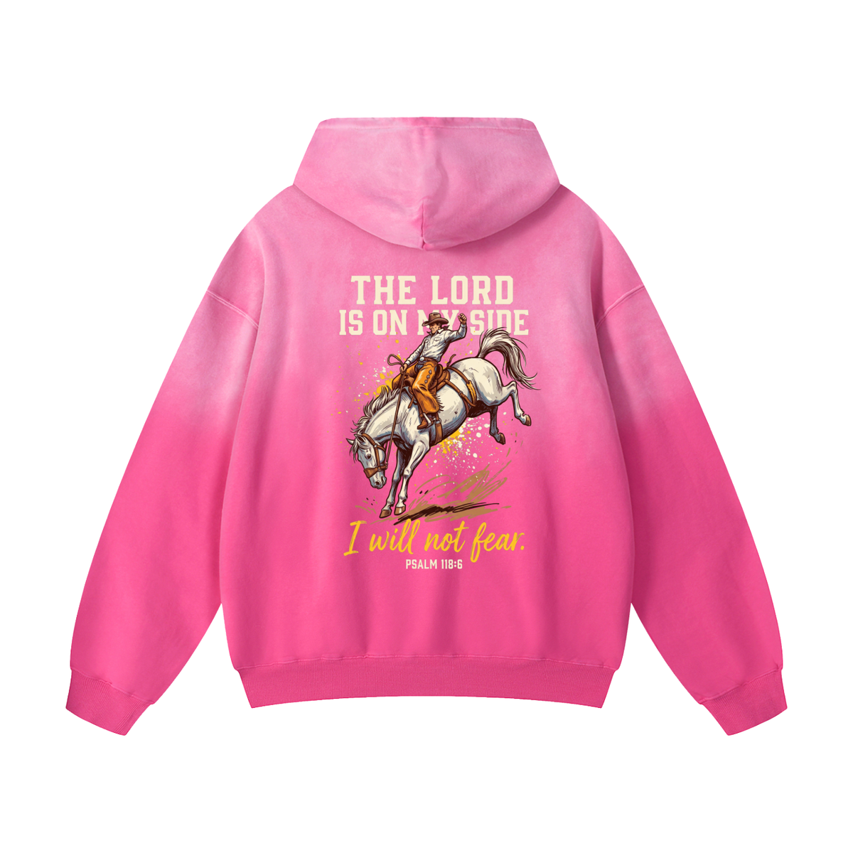 The Lord is on my side Heavyweight Sunfade Oversized Hoodie
