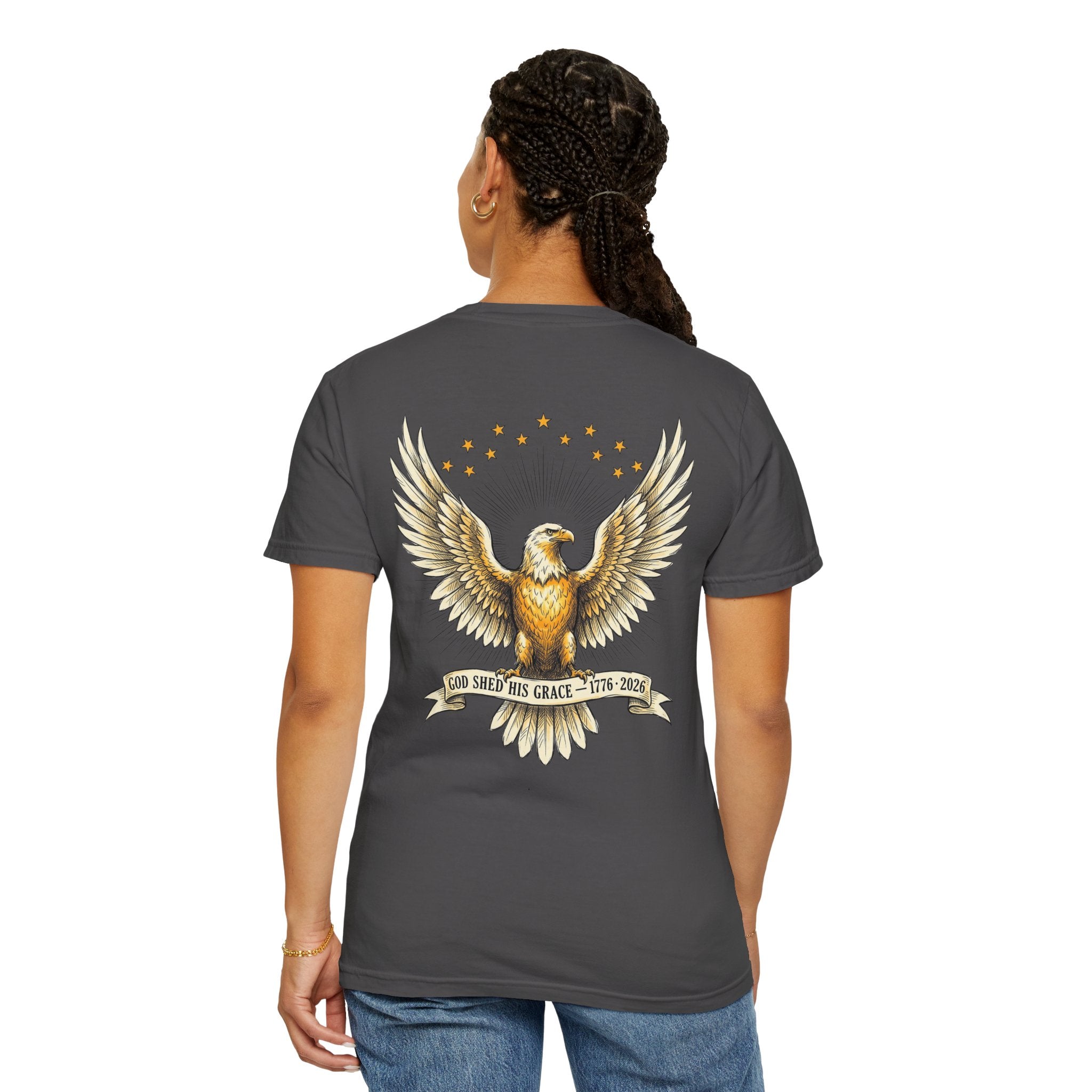 America Eagle T‑Shirt — Patriotic Eagle Graphic Tee with “America” Front Text