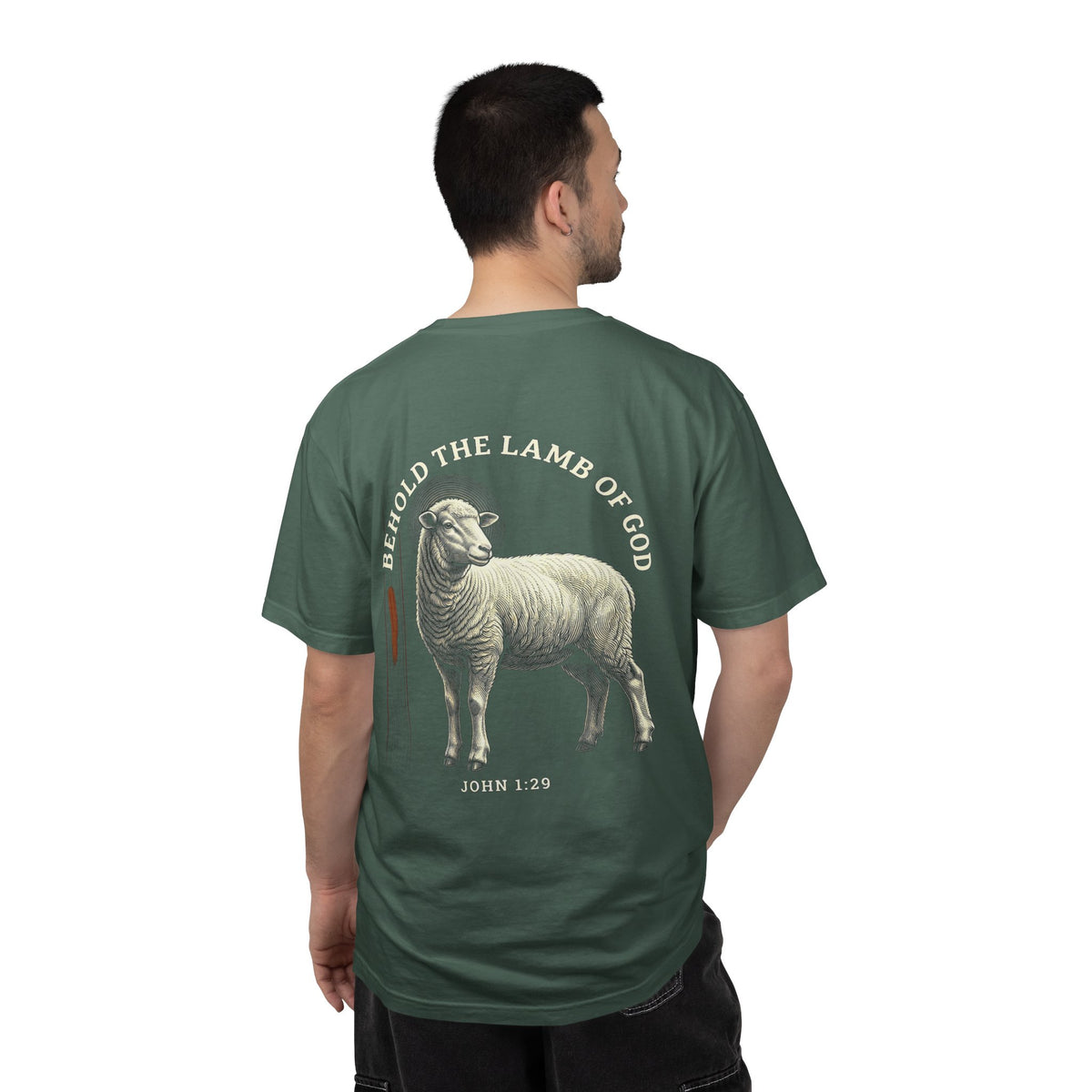 Behold the Lamb T-Shirt — Christian Cross & Lamb Graphic Tee (John 1:29)