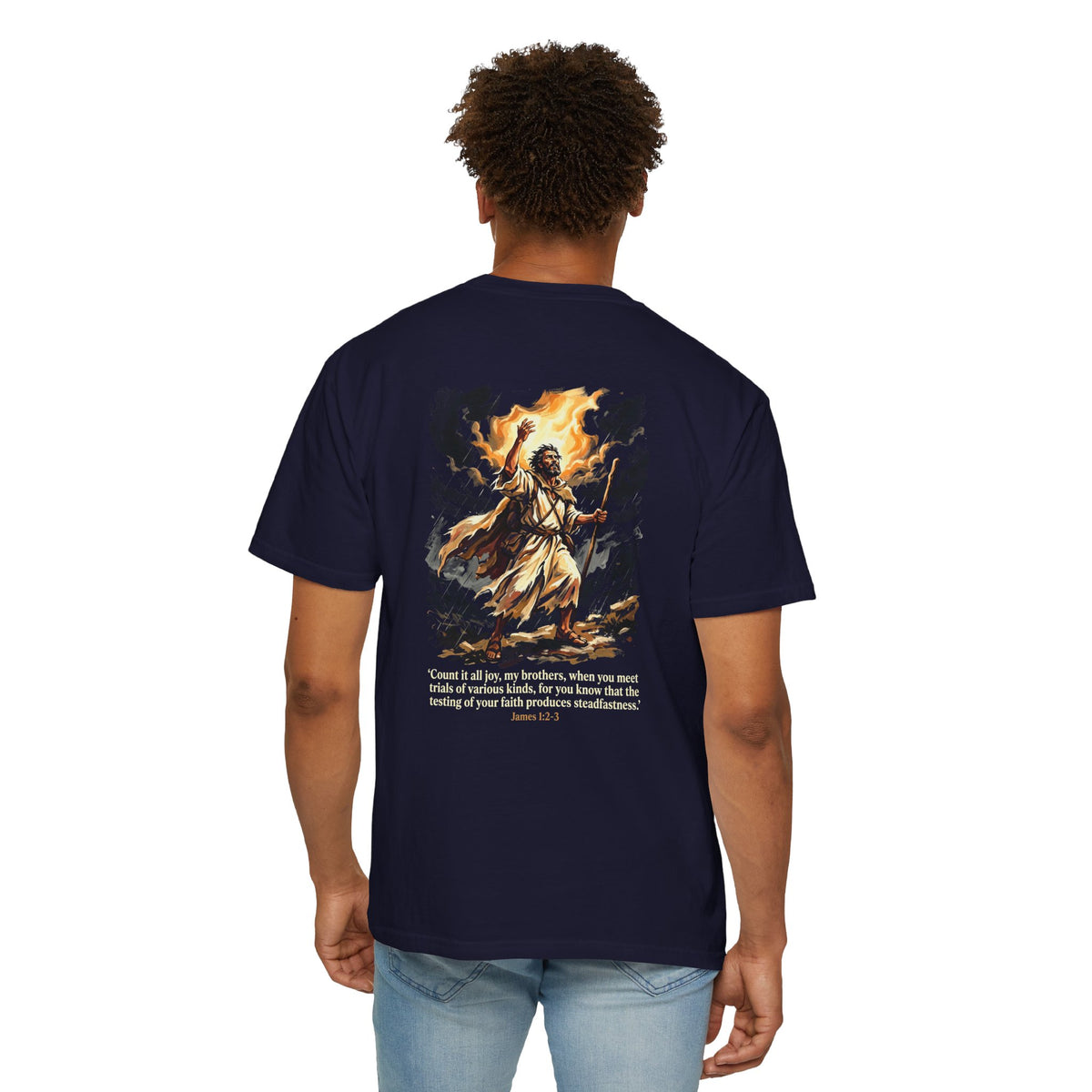 Biblical Jesus Walking on Water T-Shirt — Inspirational Scripture Graphic Tee