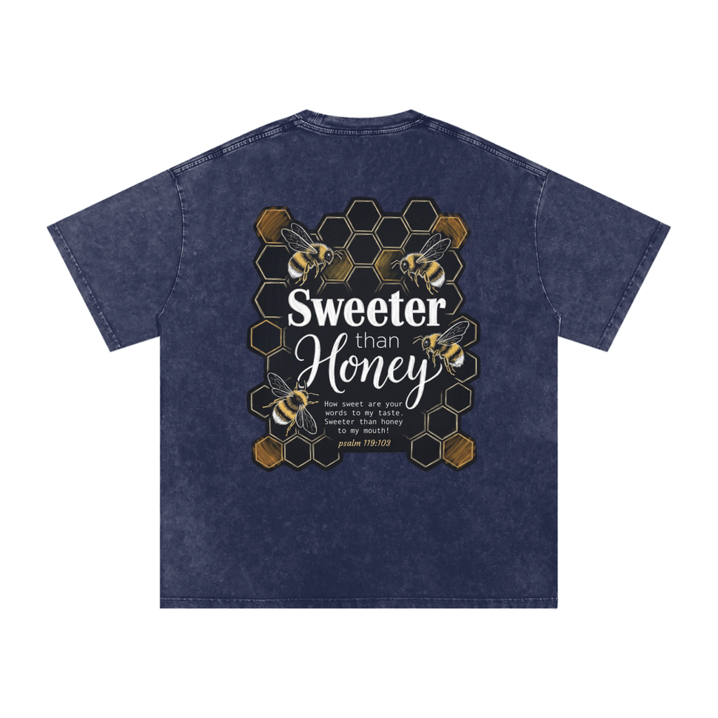Honey Snow Washed Oversized Cotton T-Shirt
