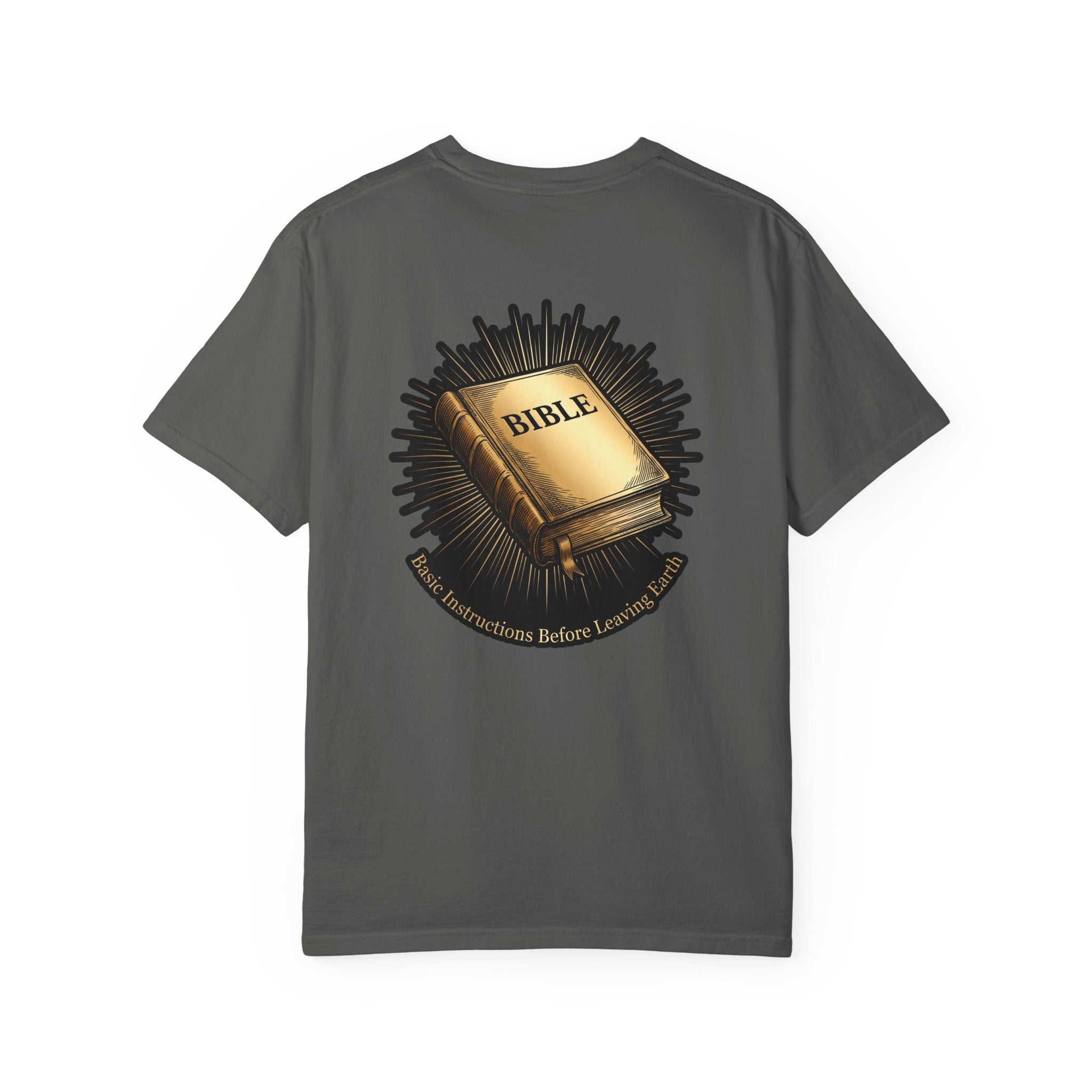Christian Cross T-Shirt — Bible Back Graphic "Stand on Scripture" Garment-Dyed Tee