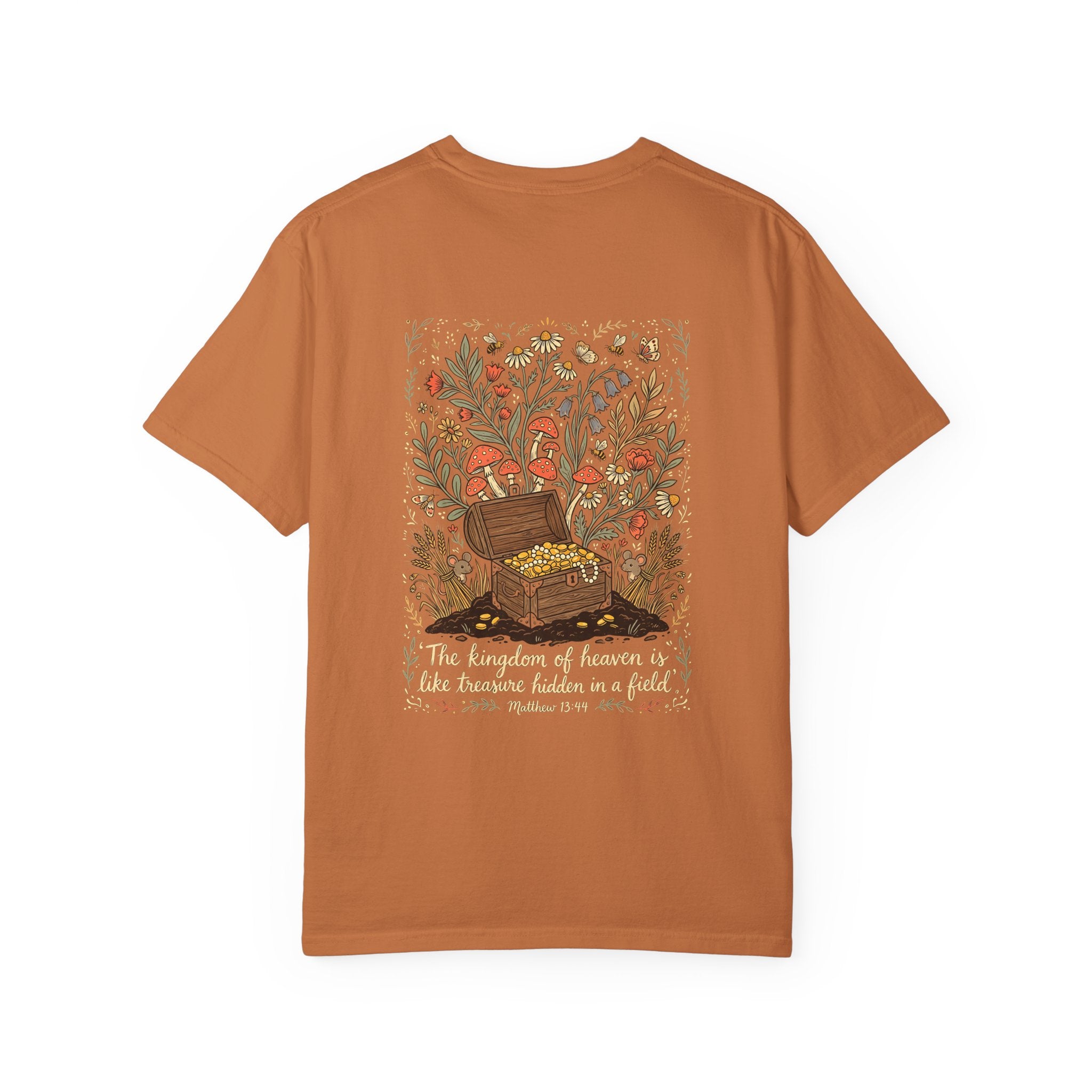Christian Cross T-Shirt — 'The Kingdom of Heaven' Illustrated Back Print