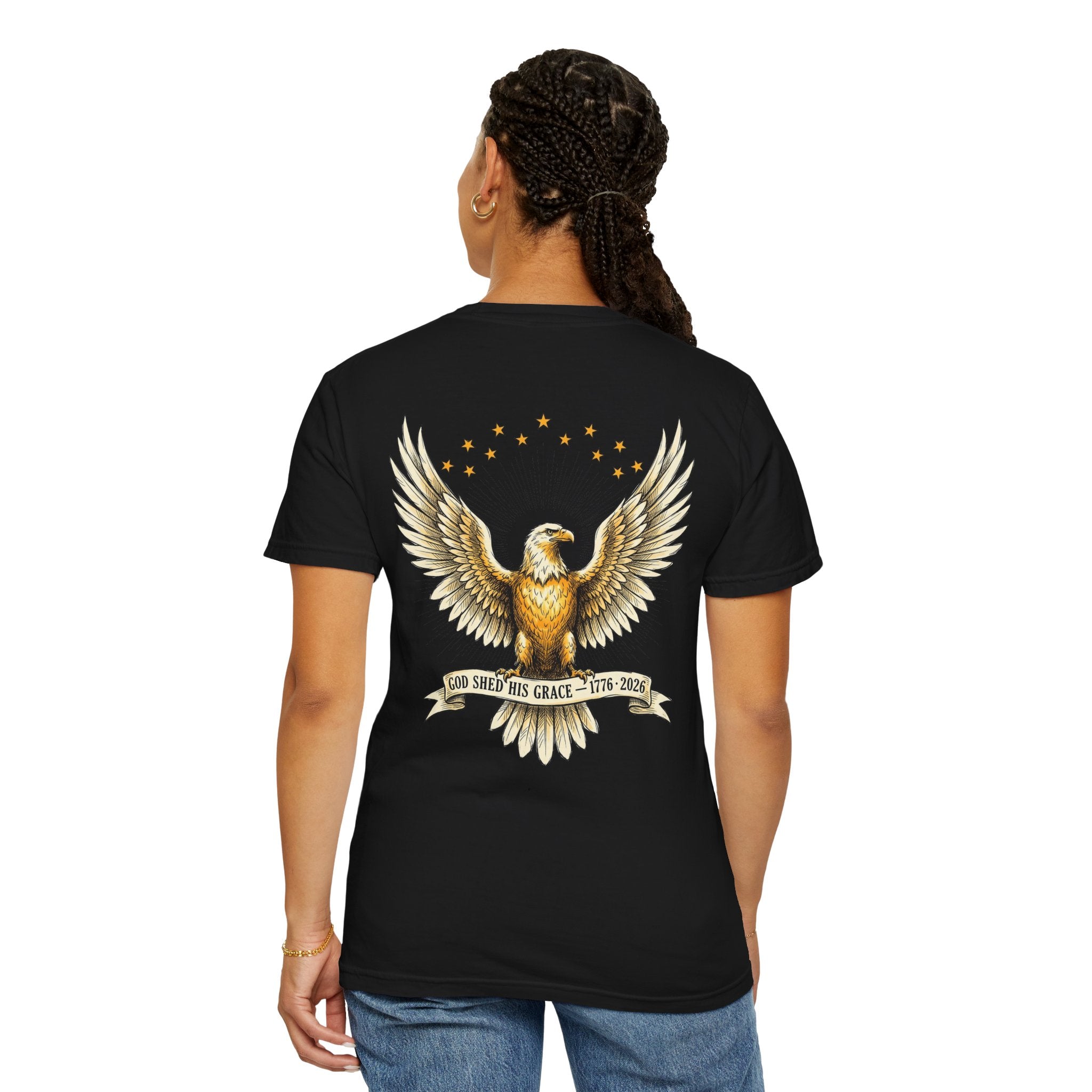 America Eagle T‑Shirt — Patriotic Eagle Graphic Tee with “America” Front Text
