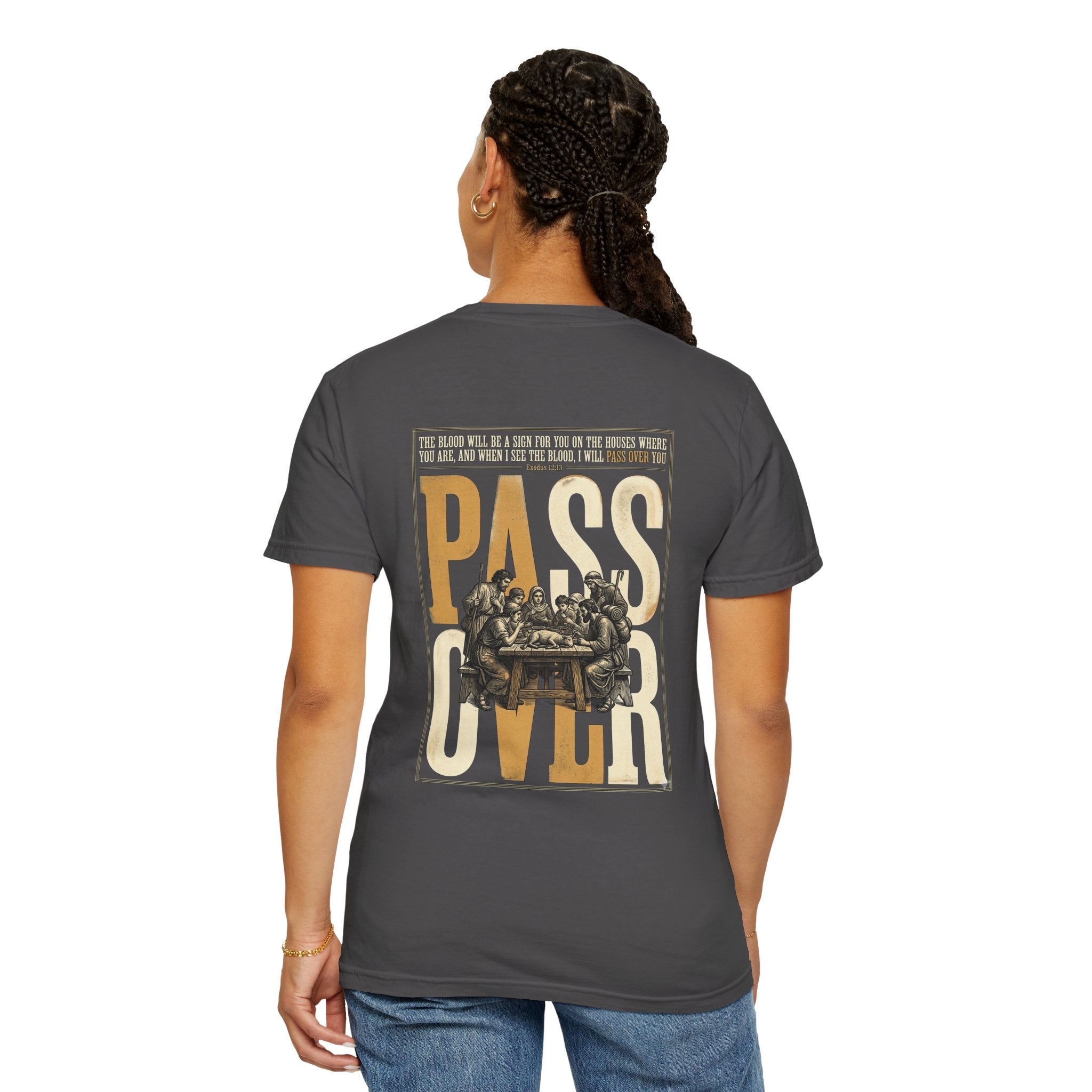 T-Shirt — "Pass Over" Vintage Seder Illustration Religious Holiday Tee