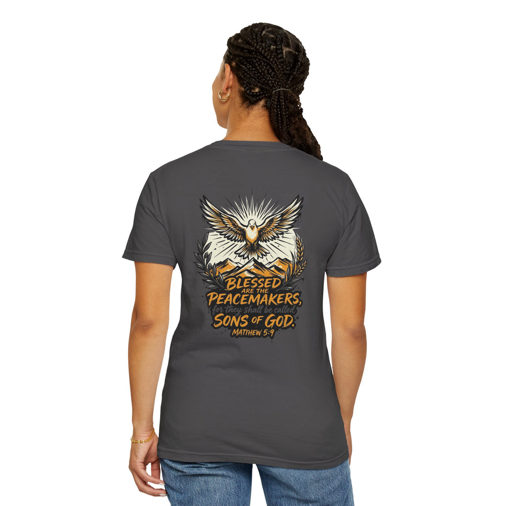Blessed Peacemakers Dove T-Shirt — Matthew 5:9 Christian Tee