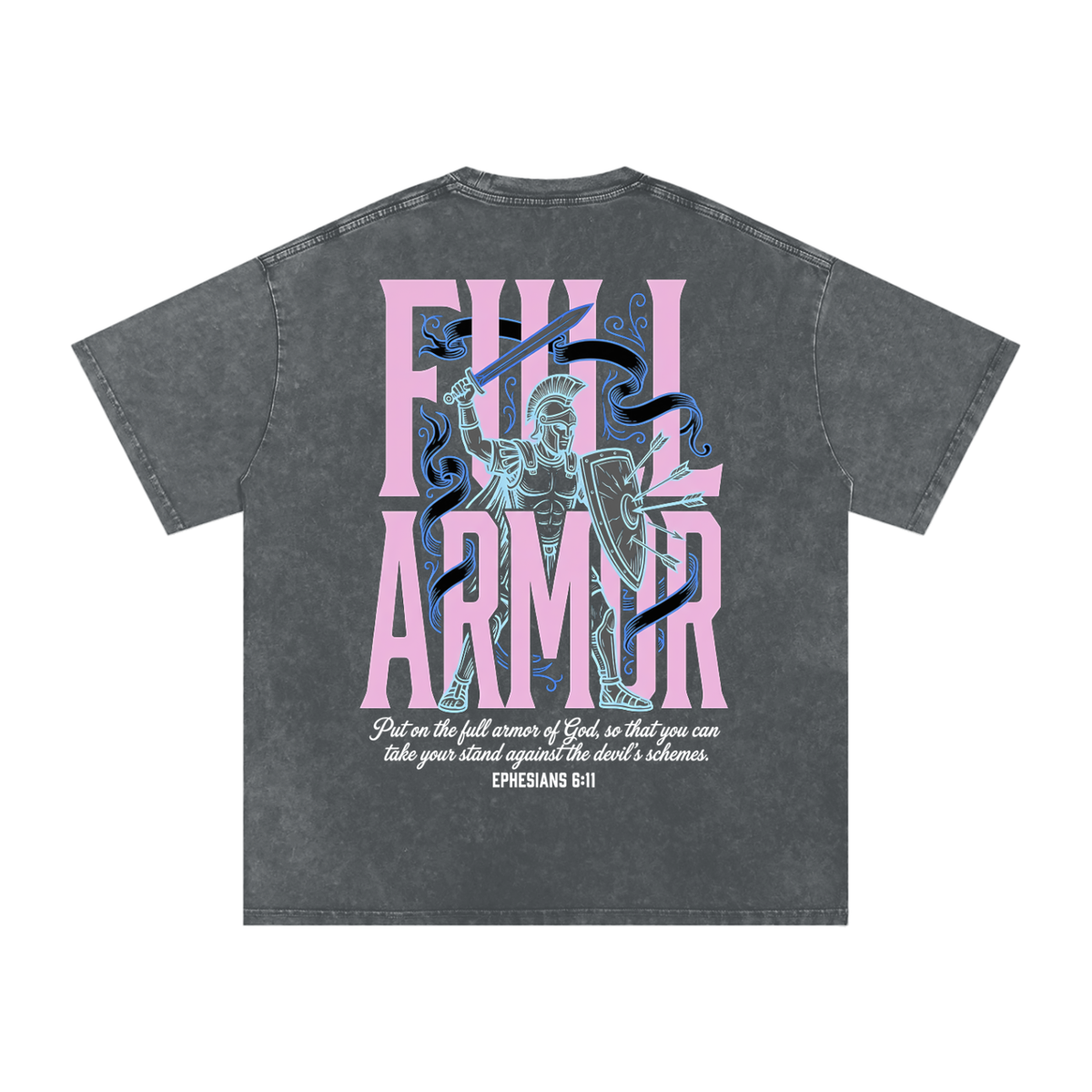 Full Armor Snow Washed Oversized Cotton T-Shirt