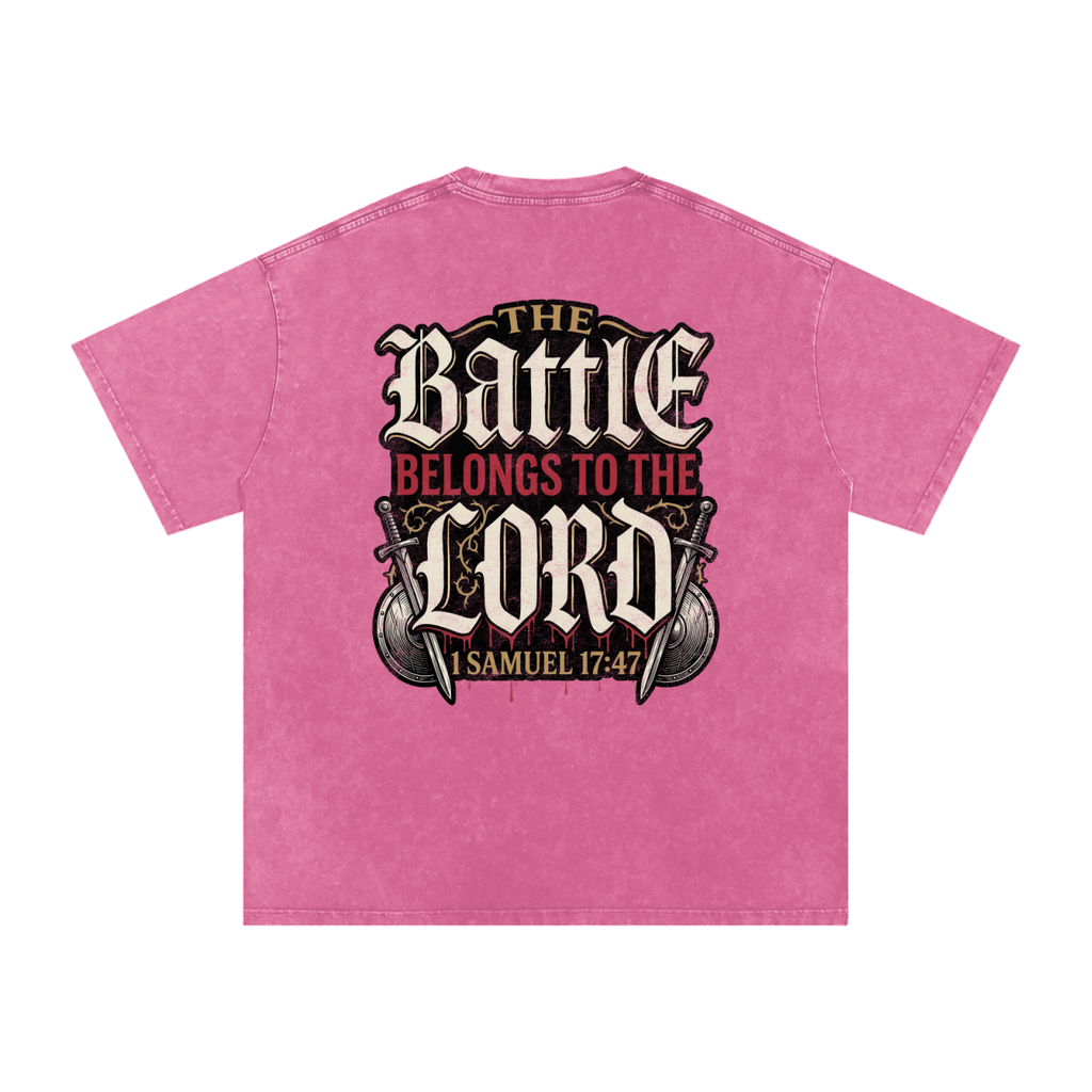 Battle Snow Washed Oversized Cotton T-Shirt