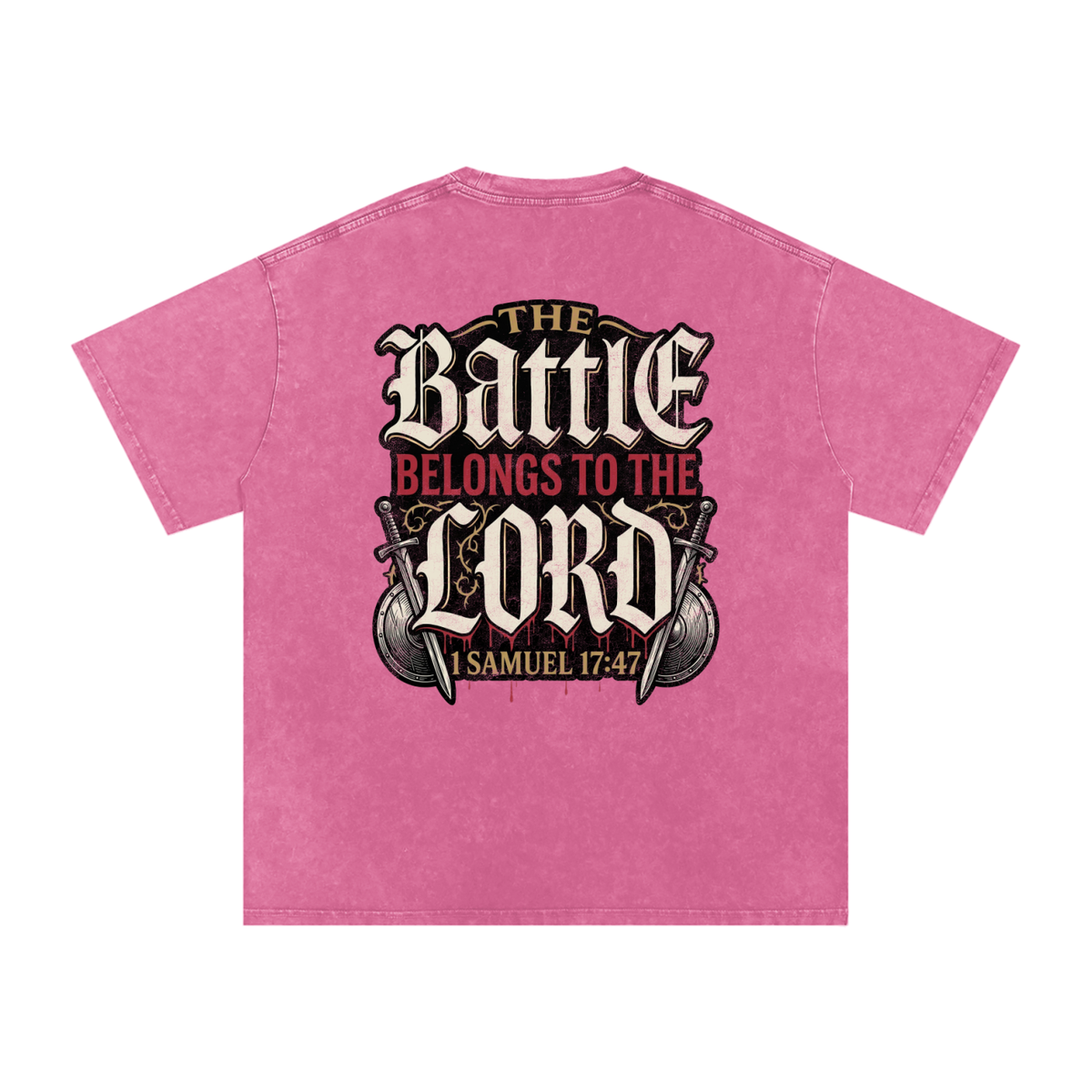 Battle Snow Washed Oversized Cotton T-Shirt