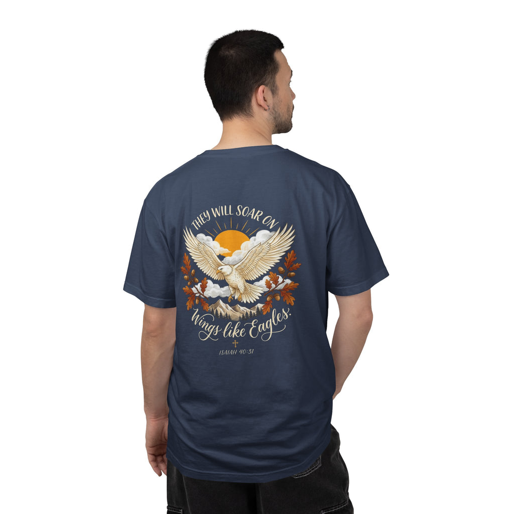 Christian Cross T-Shirt — "Knowledge of the Glory" Vintage Scripture Back Print
