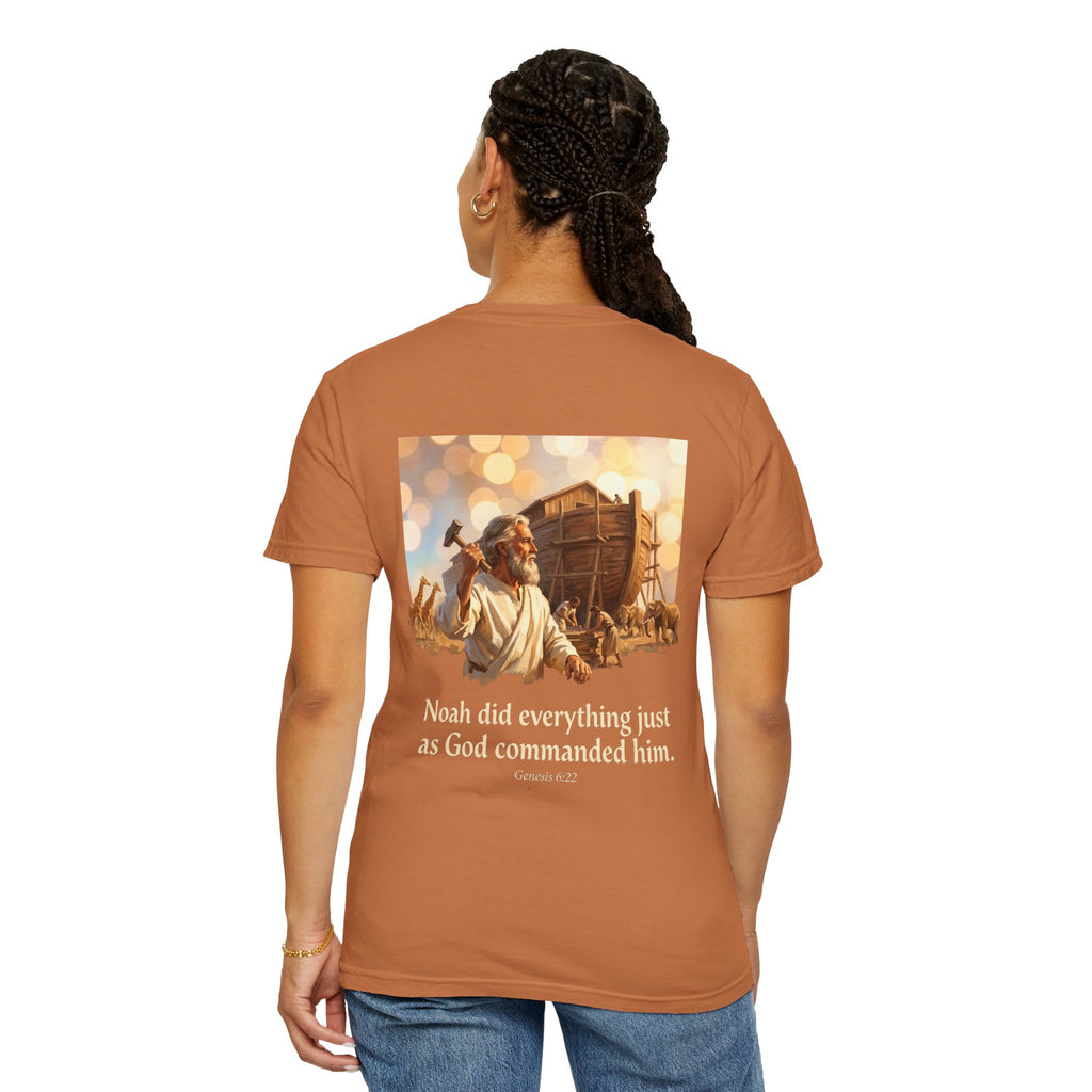 Noah's Ark Faith T-Shirt — "Noah did everything just as God commanded him."