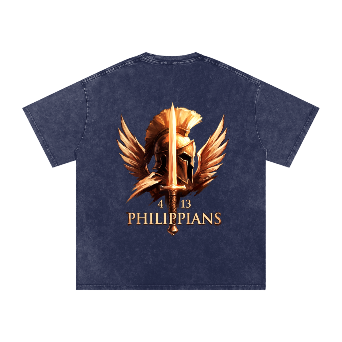 Philippians Snow Washed Oversized Cotton T-Shirt