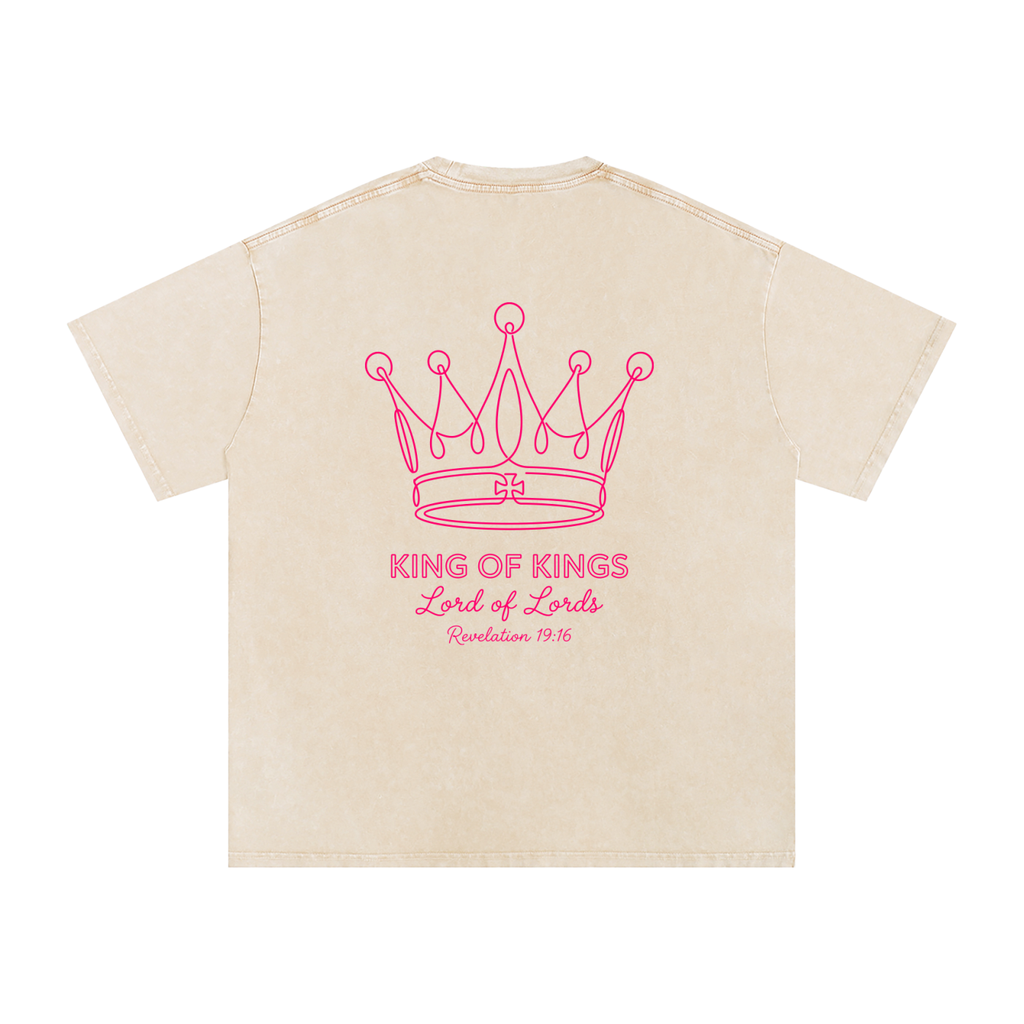 Snow Washed Oversized Cotton T-Shirt