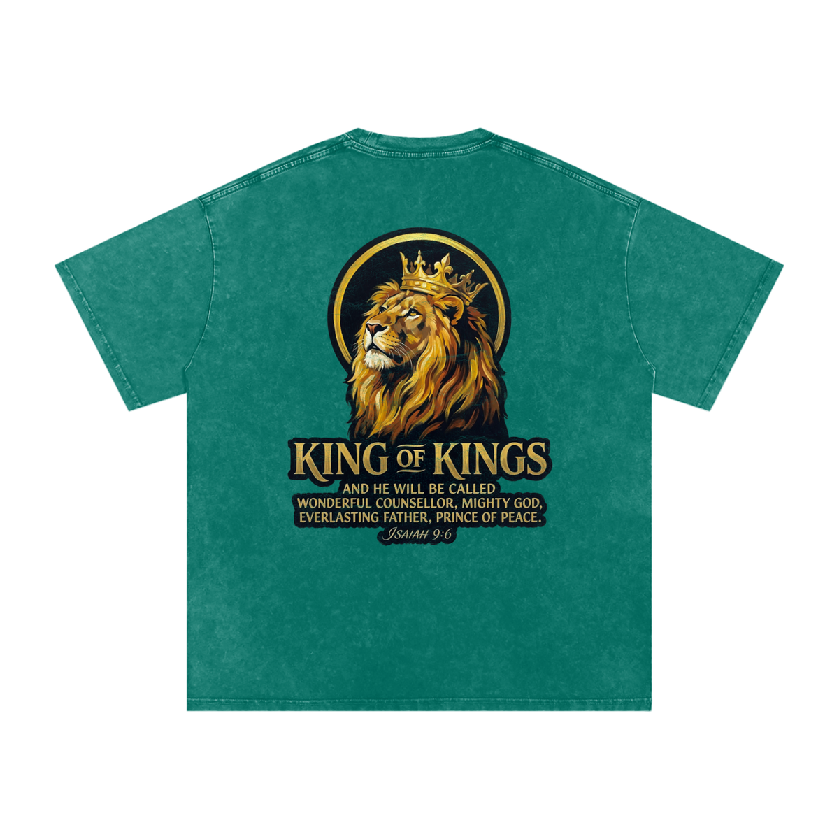 King of Kings Snow Washed Oversized Cotton T-Shirt