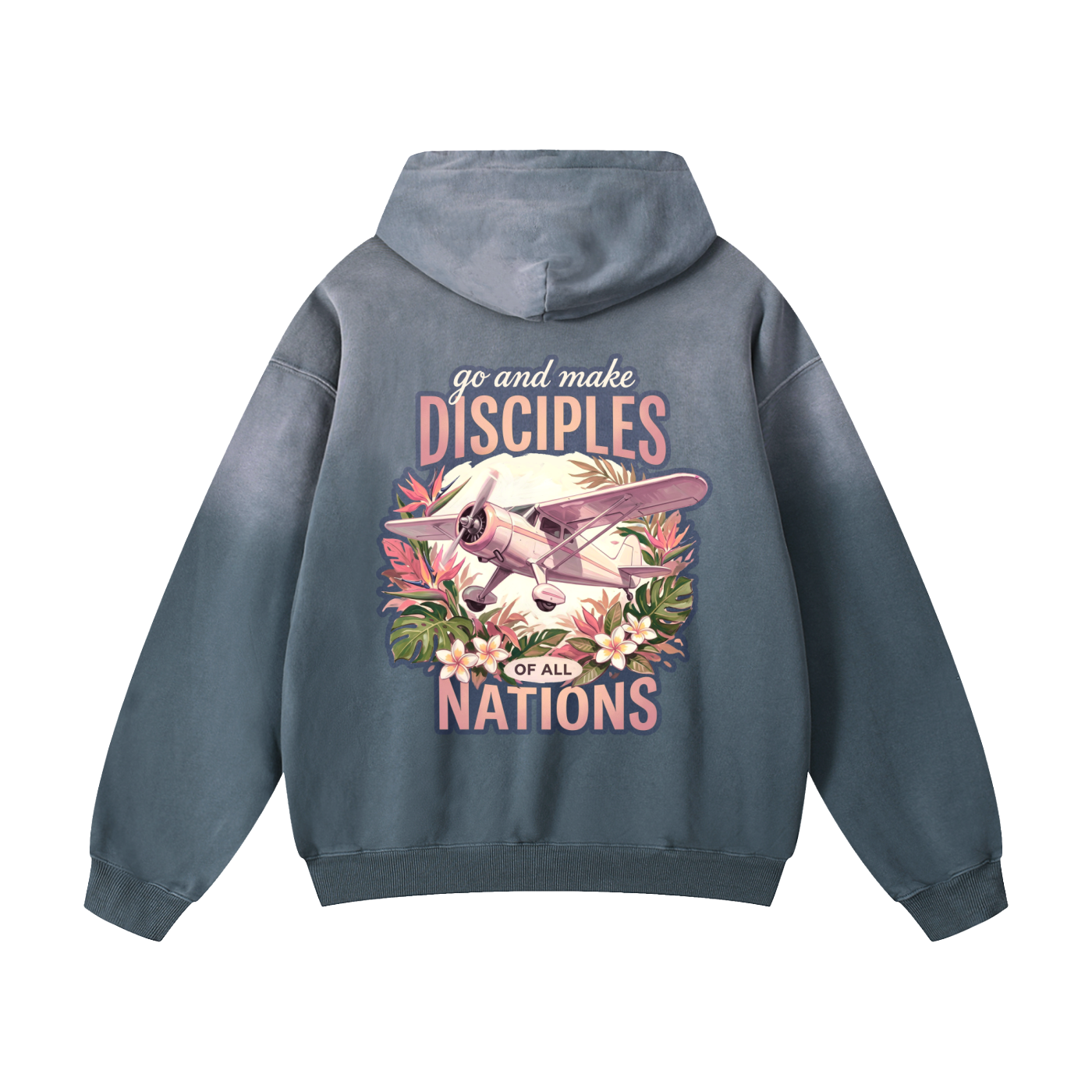 Go and Make Disciples - Heavyweight Sunfade Oversized Hoodie