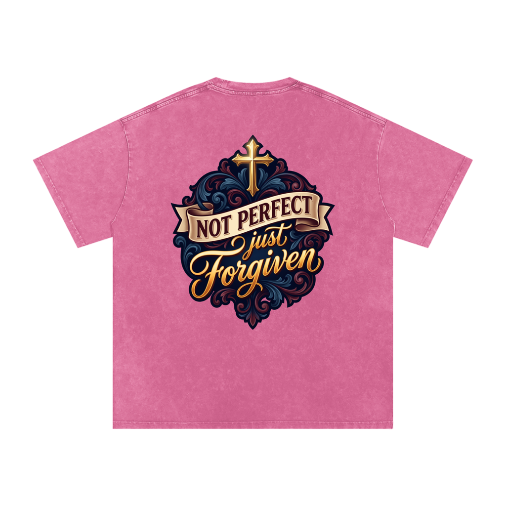 Forgiven Snow Washed Oversized Cotton T-Shirt