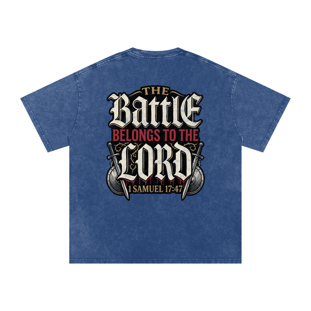 Battle Snow Washed Oversized Cotton T-Shirt