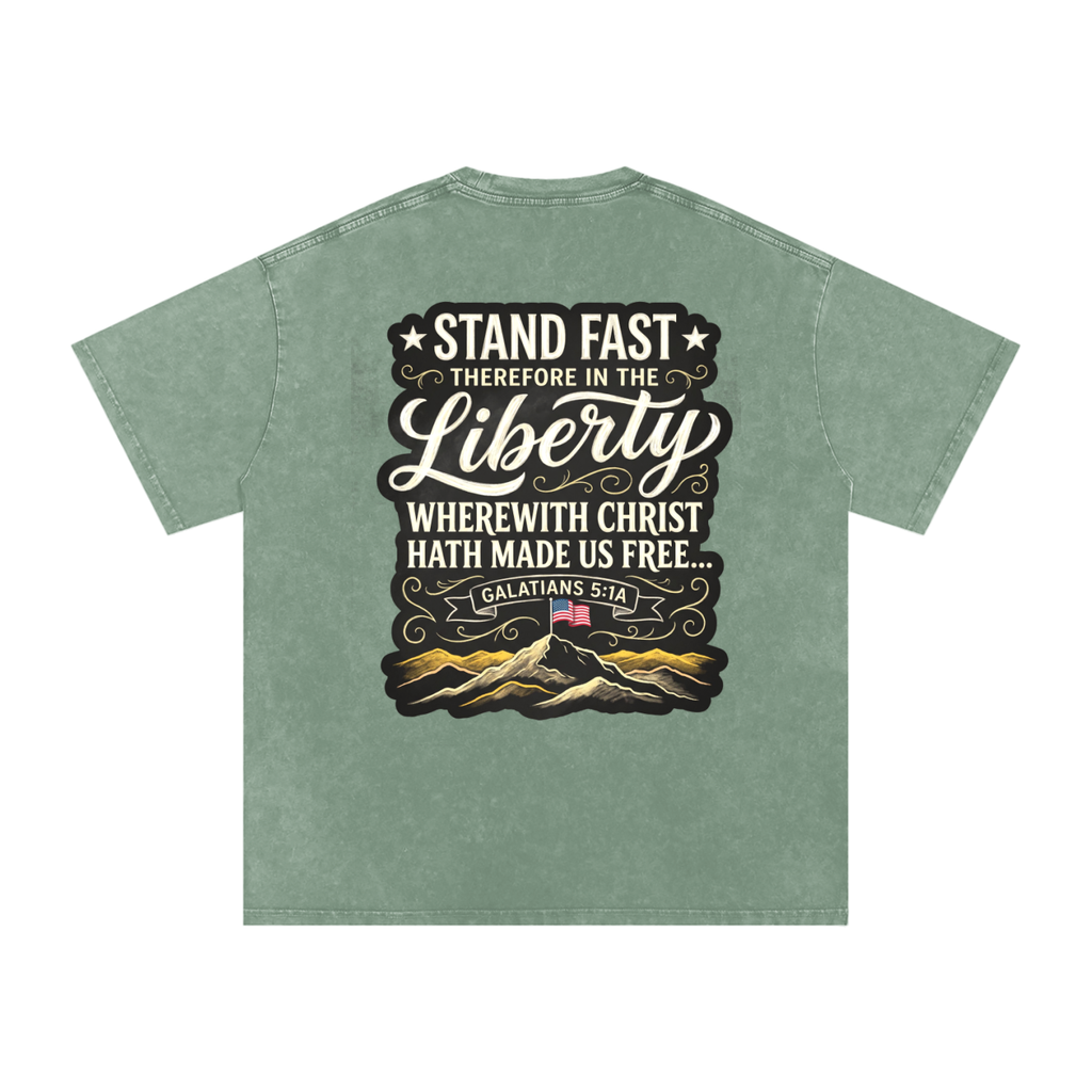 Liberty Snow Washed Oversized Cotton T-Shirt