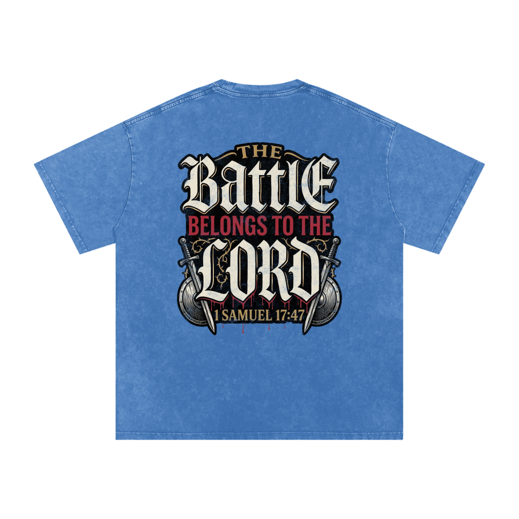 Battle Snow Washed Oversized Cotton T-Shirt