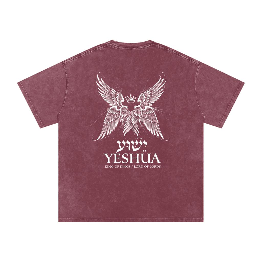 Yeshua Snow Washed Oversized Cotton T-Shirt