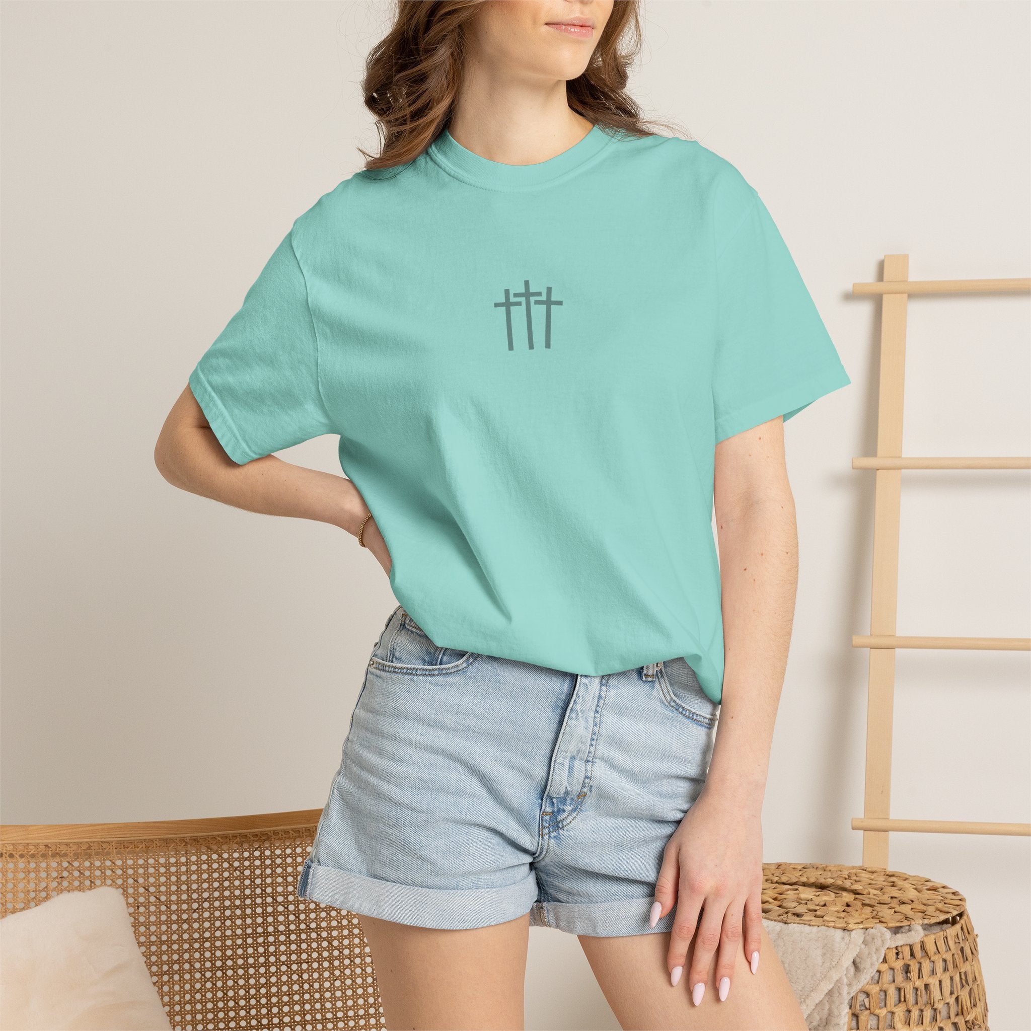 The heavens declare T-shirt | Christian Cross Tee LIGHT